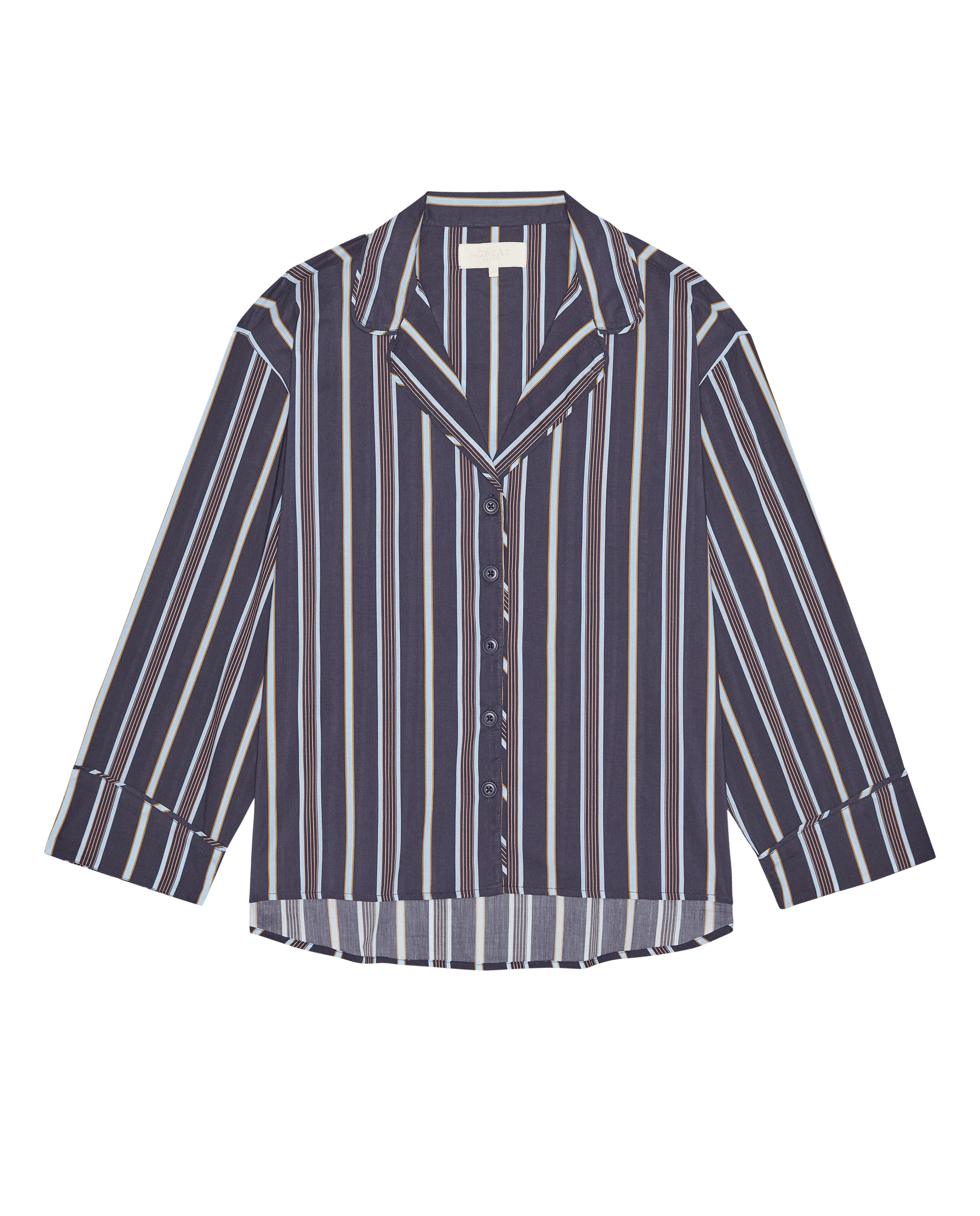 The Pajama Shirt. -- Coastline Stripe