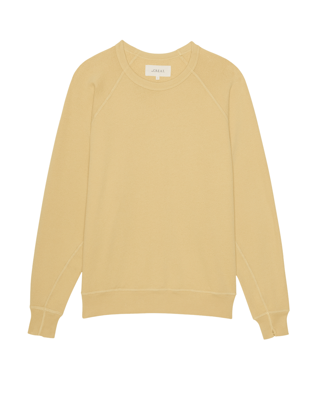 The College Sweatshirt. Solid -- Butter Yellow