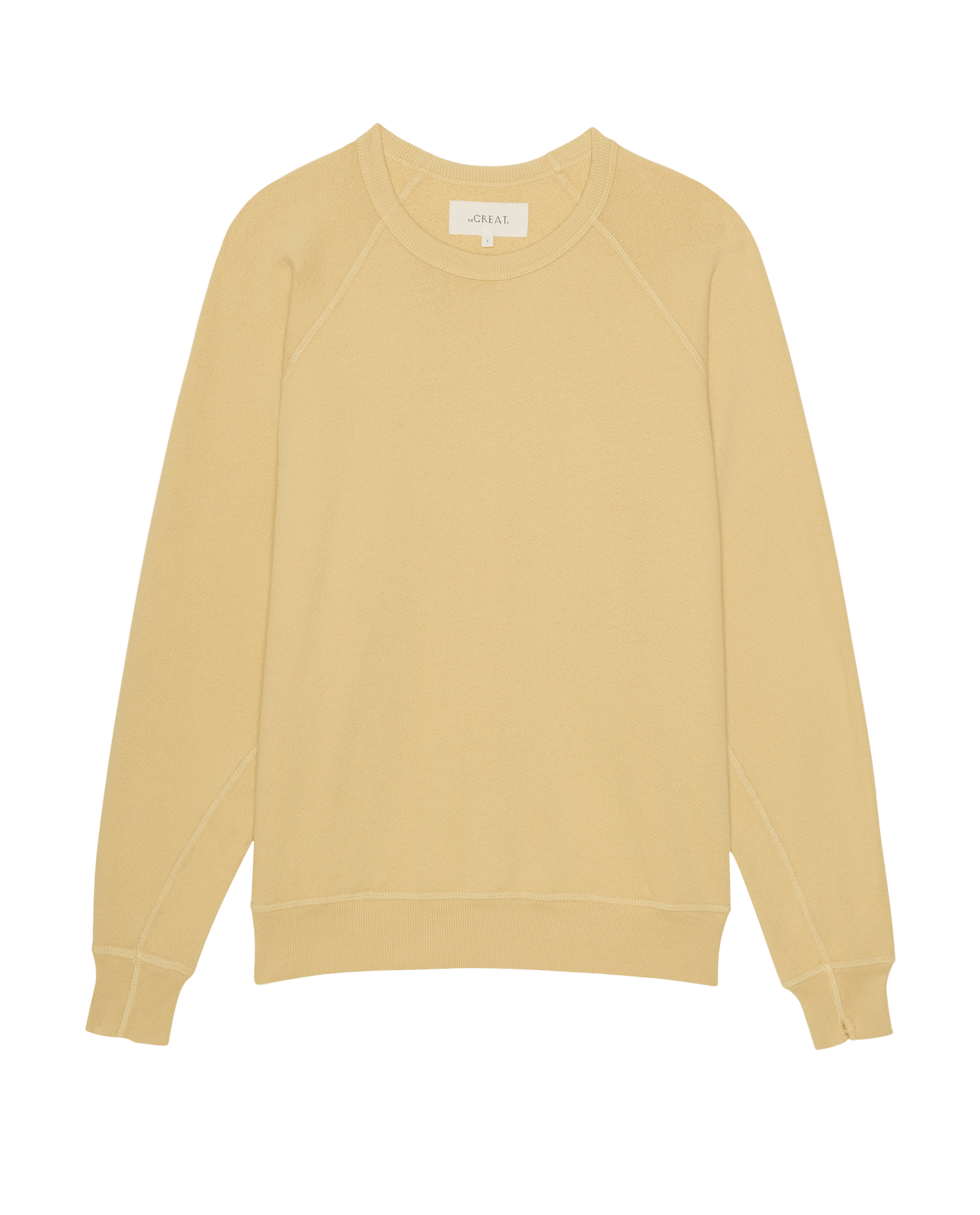 The College Sweatshirt. Solid -- Butter Yellow