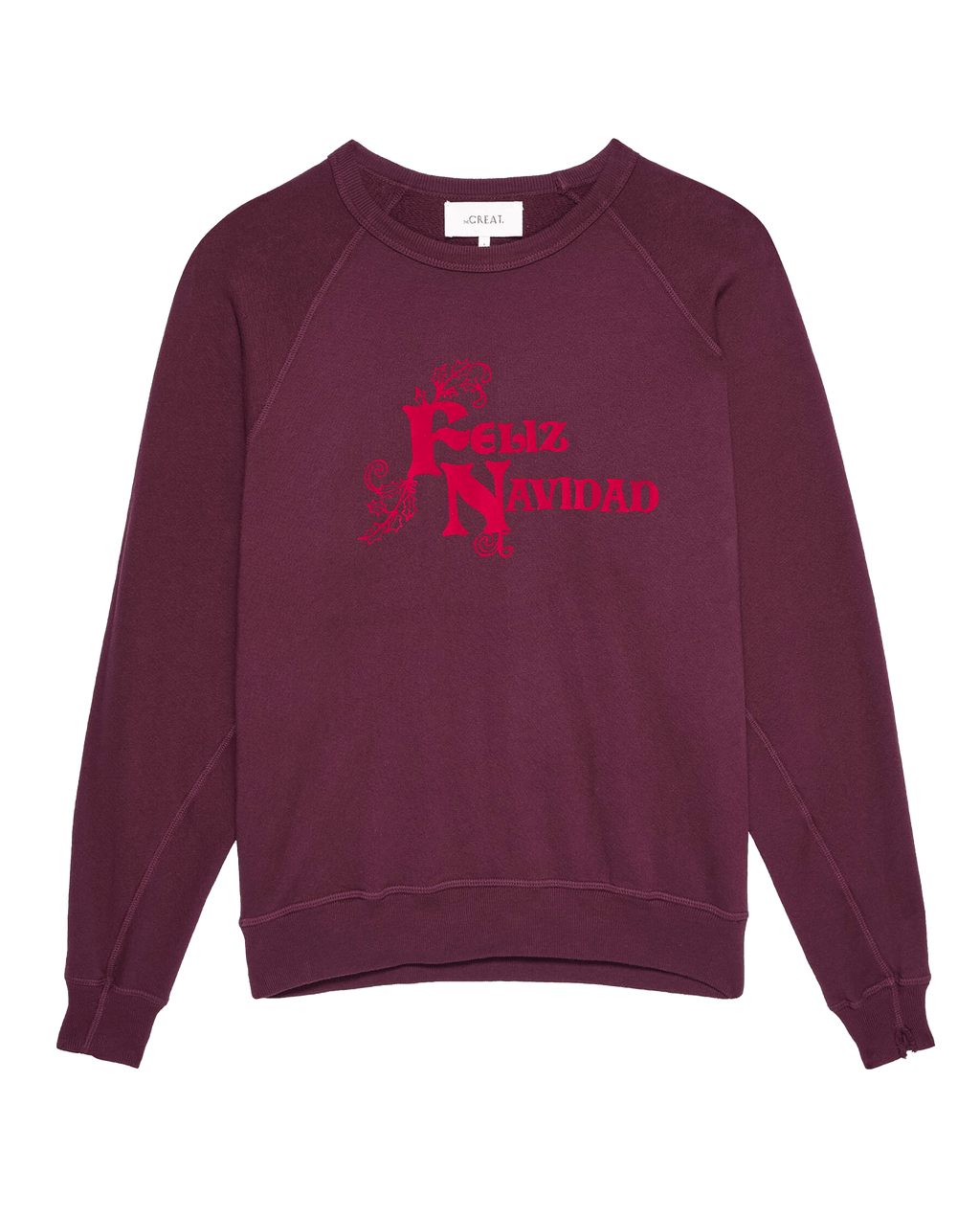The College Sweatshirt. Graphic -- Mulled Wine with Feliz Navidad Graphic