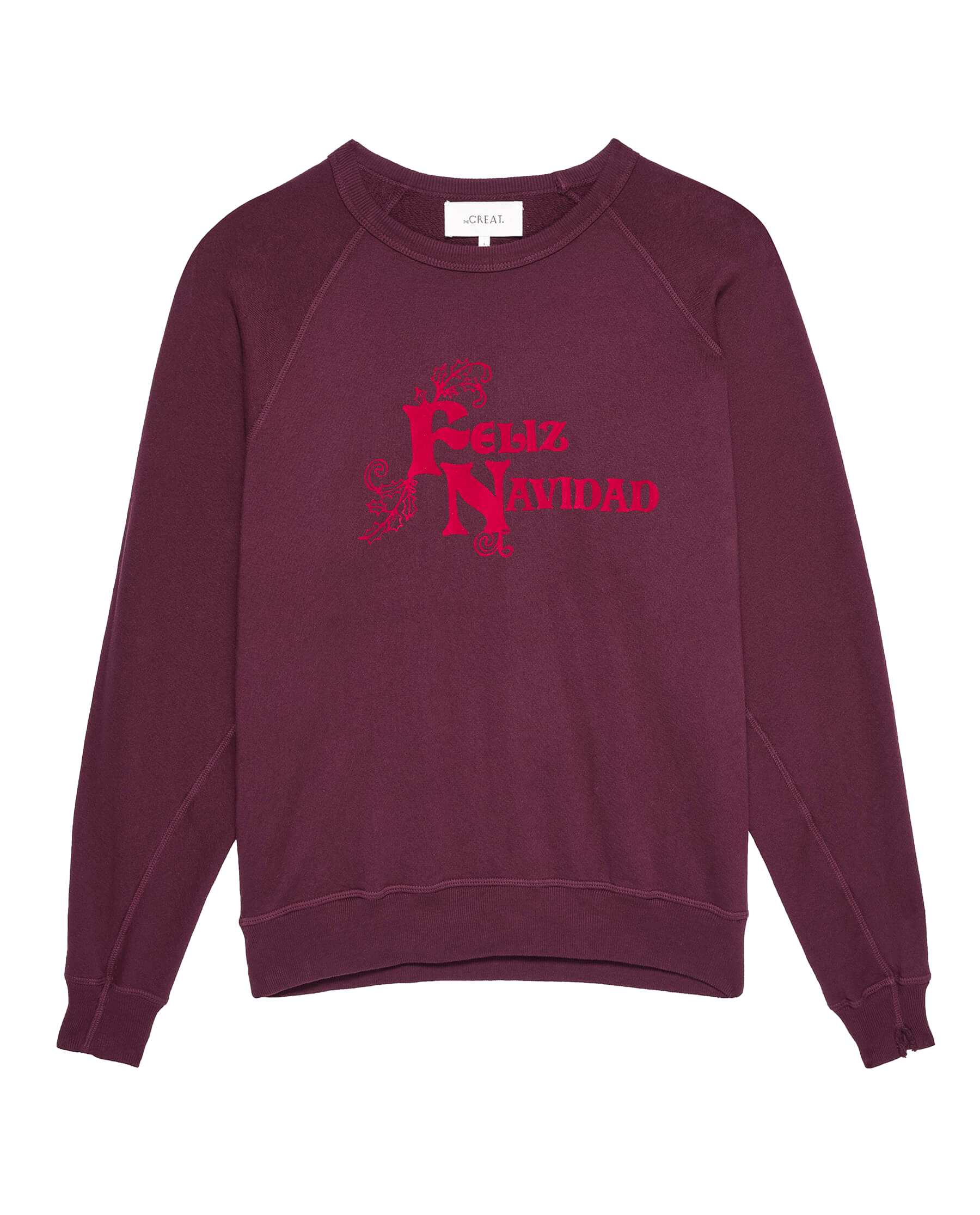 The College Sweatshirt. Graphic -- Mulled Wine with Feliz Navidad Graphic