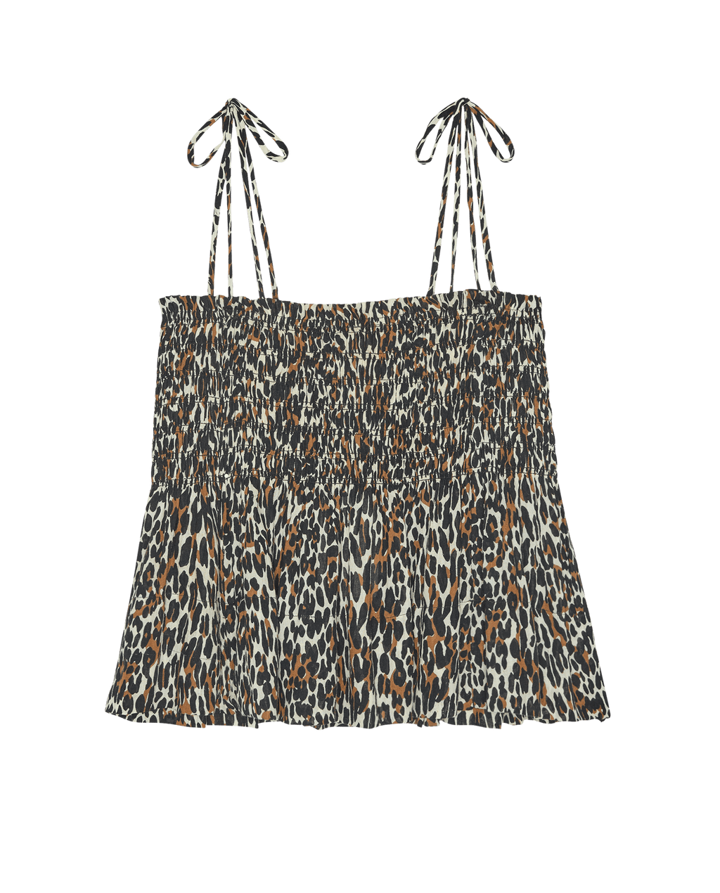 The Tide Smocked Top. -- Leopard