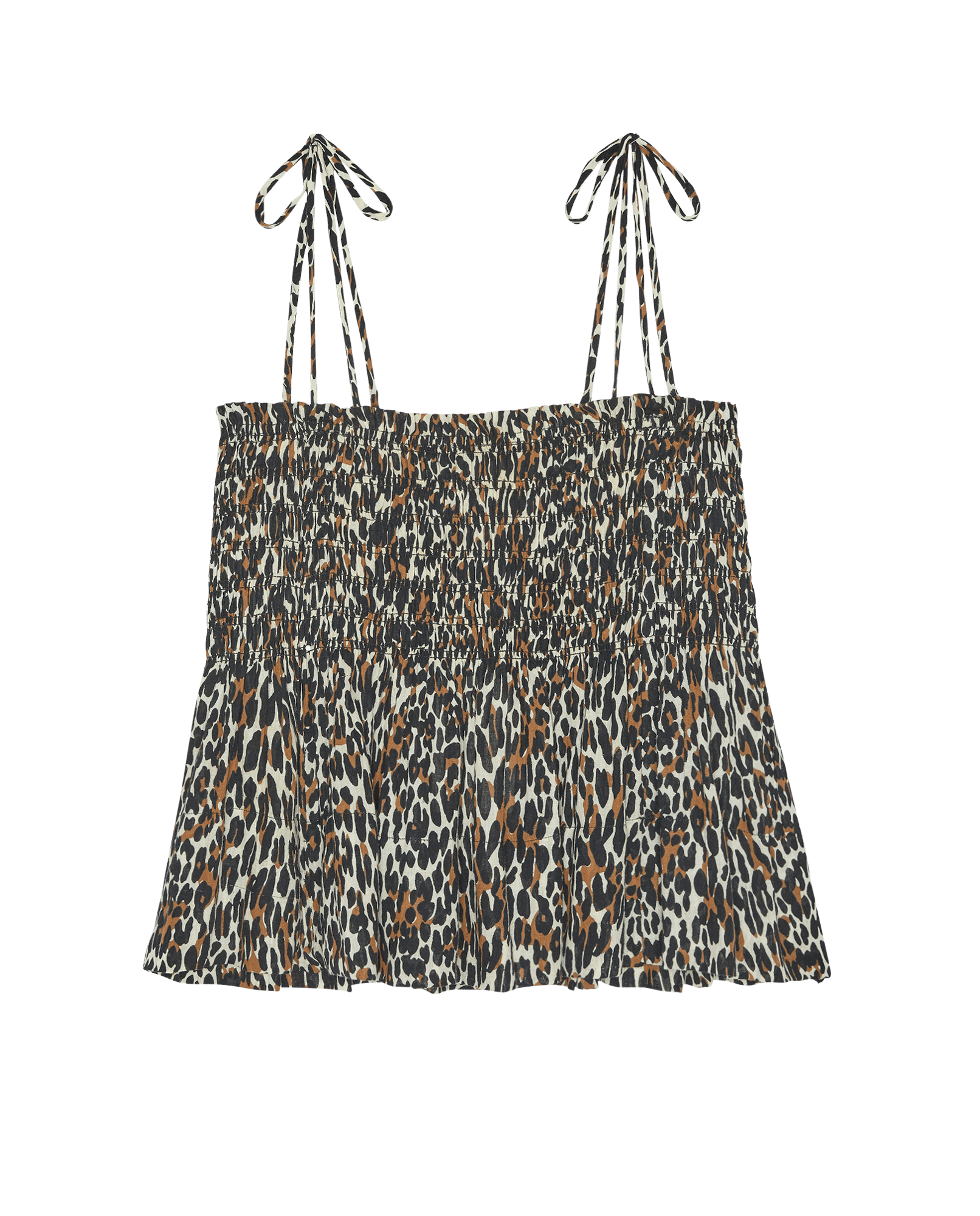 The Tide Smocked Top. -- Leopard