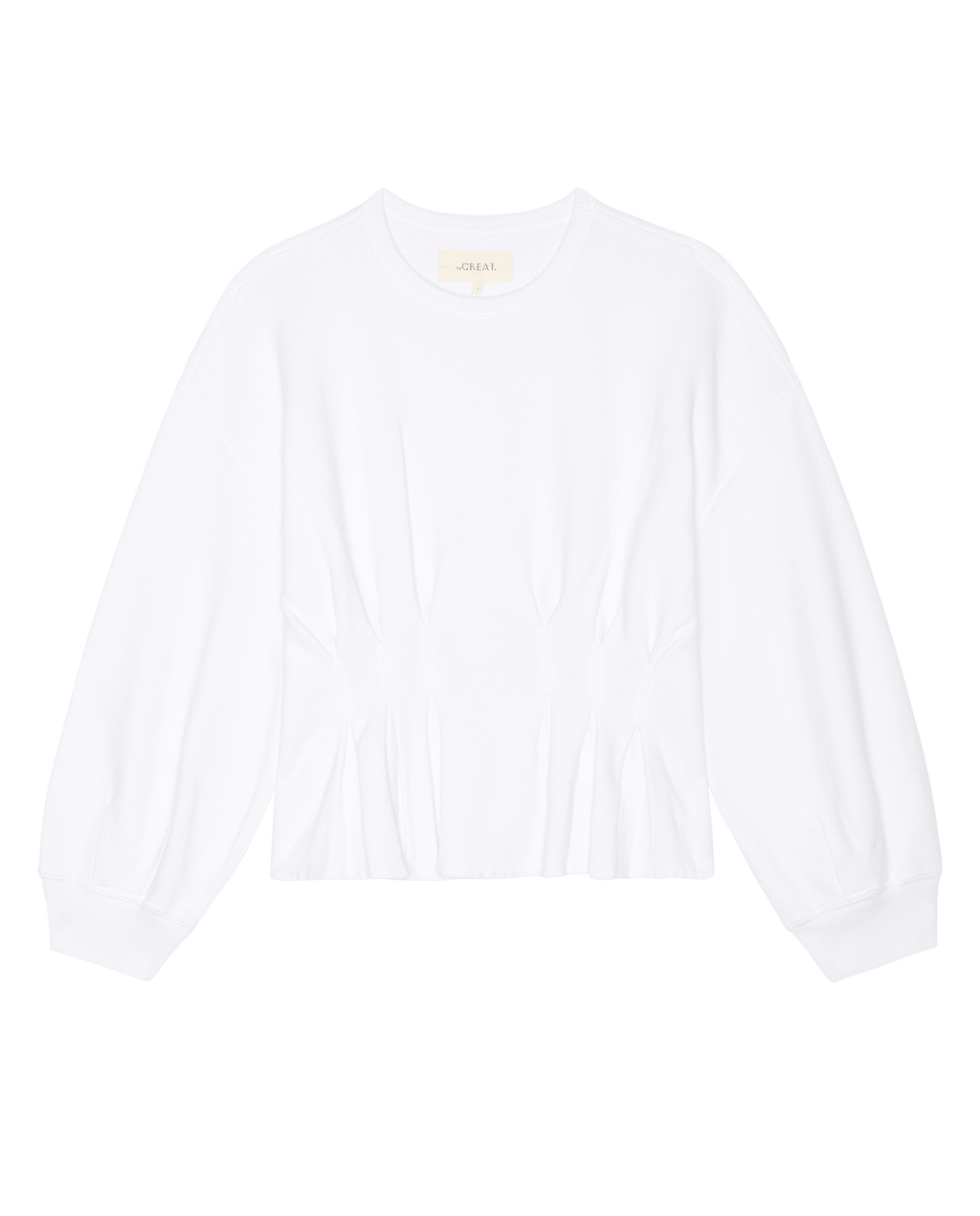 The Slouchy Corset Sweatshirt. -- True White