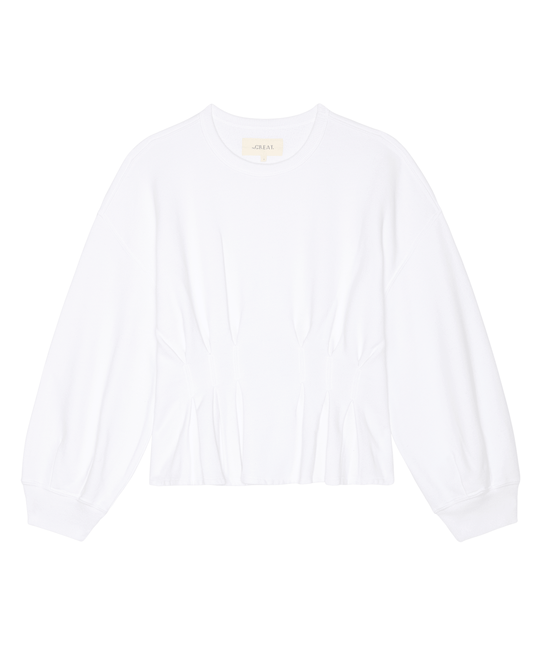 The Slouchy Corset Sweatshirt. -- True White