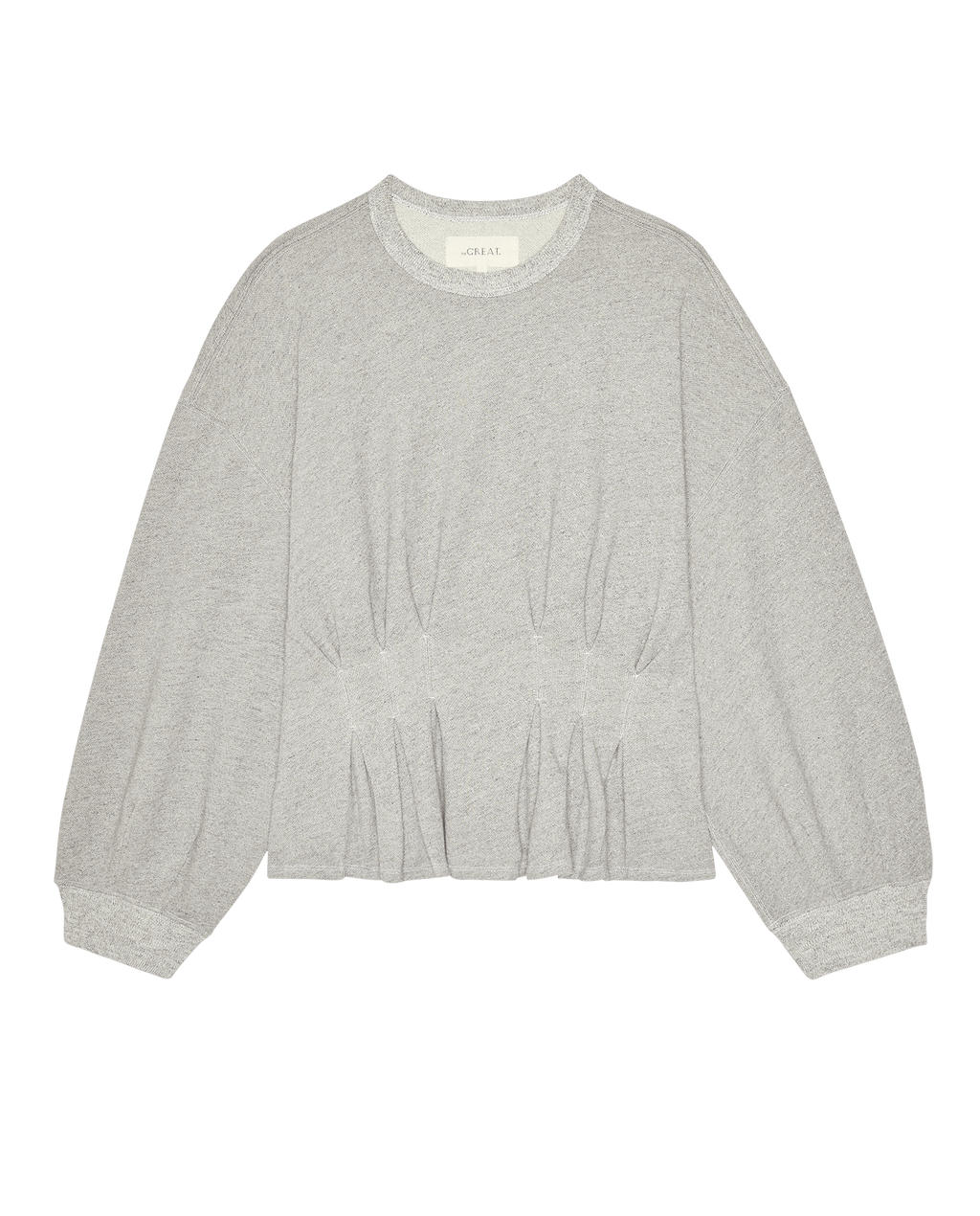 The Slouchy Corset Sweatshirt. -- Varsity Grey