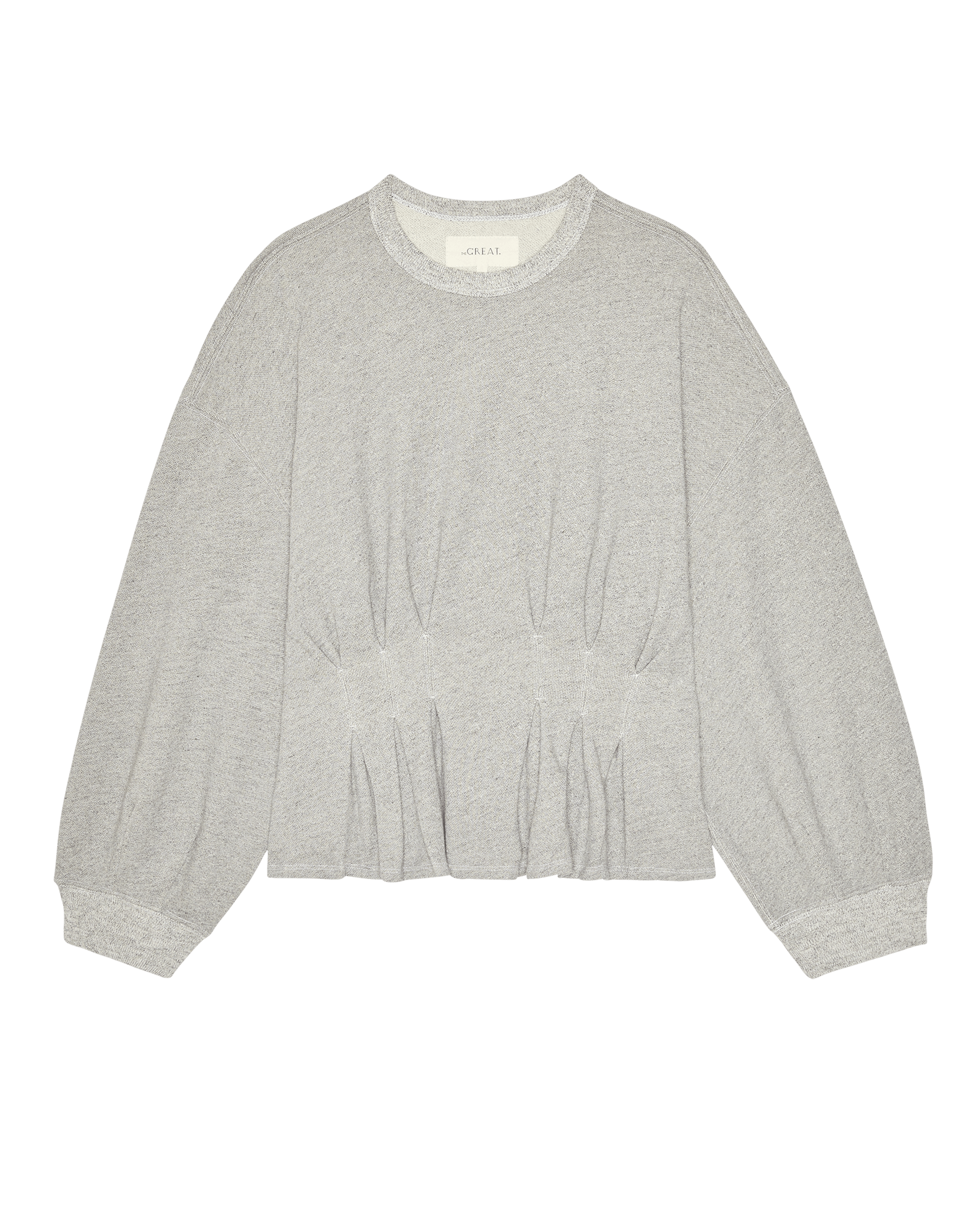 The Slouchy Corset Sweatshirt. -- Varsity Grey