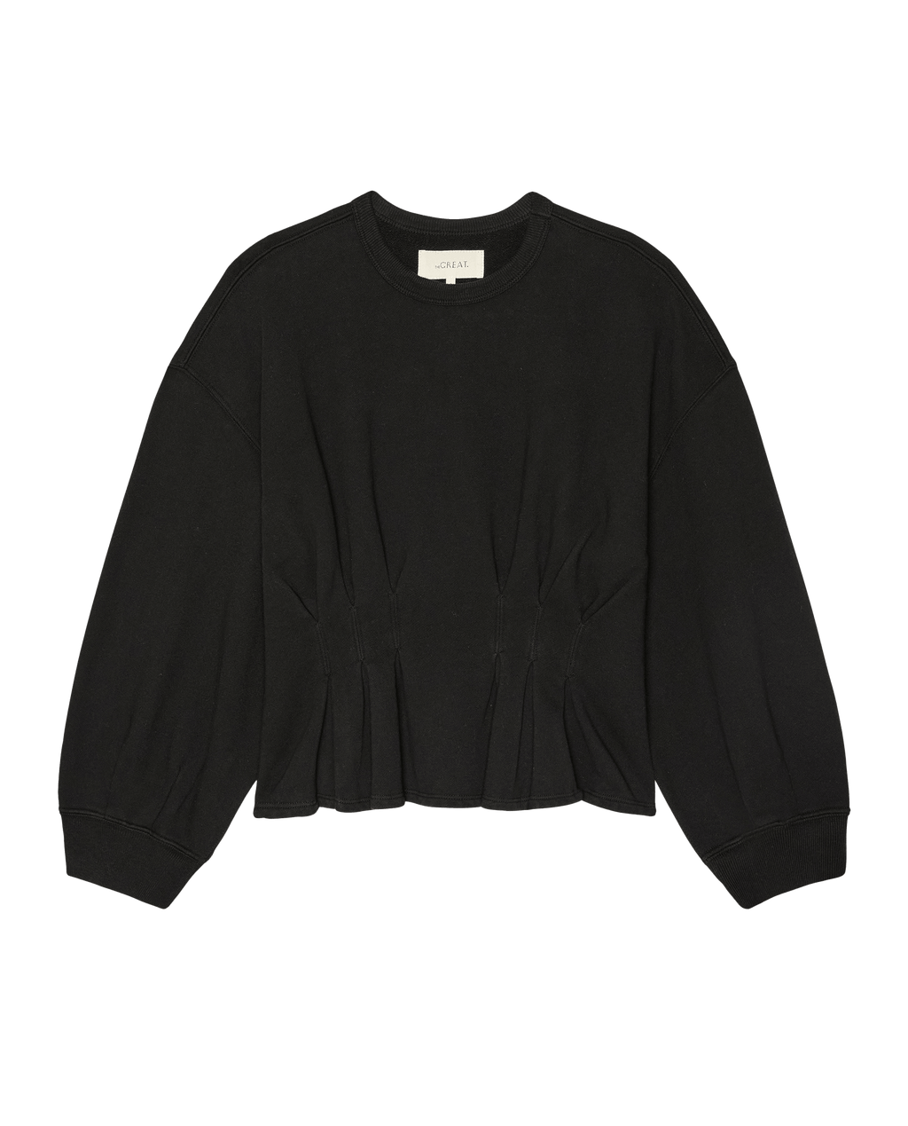The Slouchy Corset Sweatshirt. -- True Black