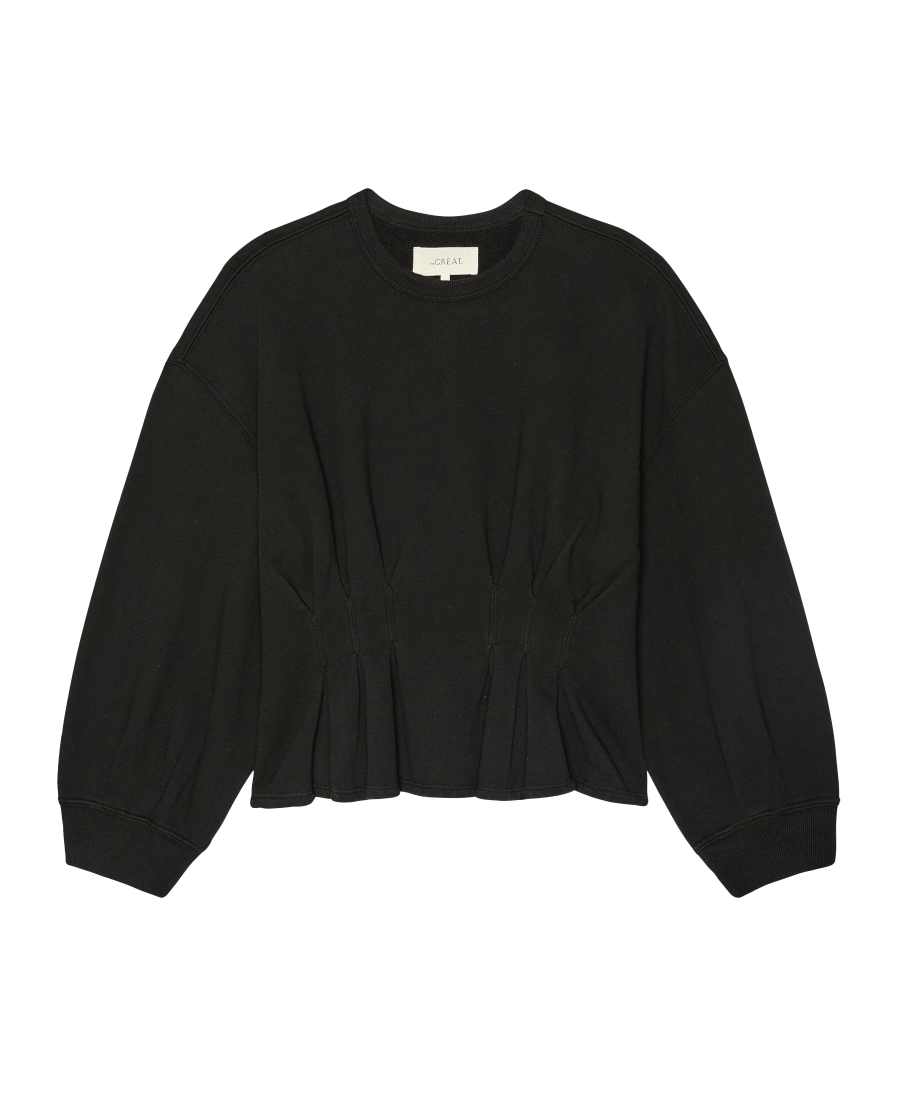 The Slouchy Corset Sweatshirt. -- True Black