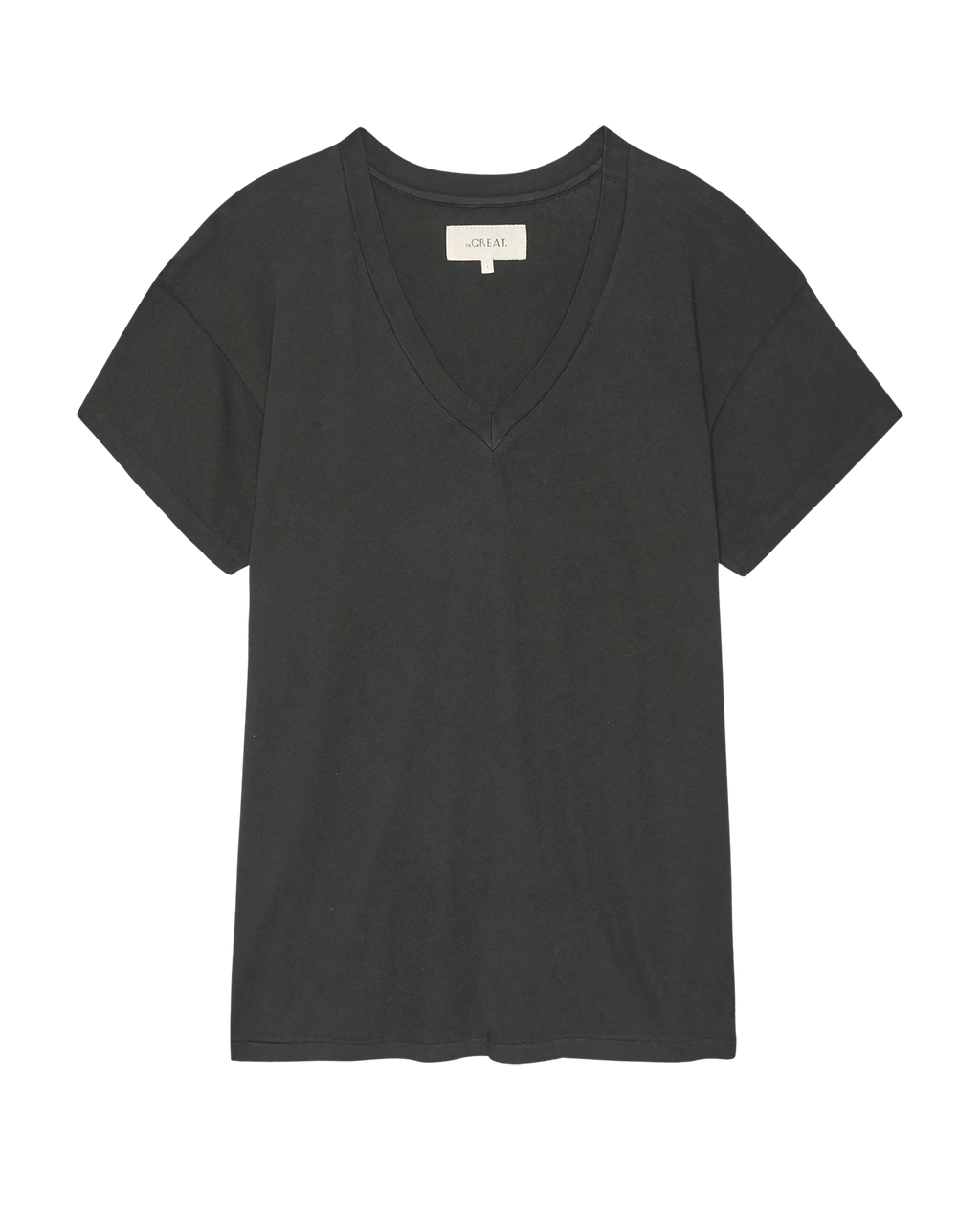 The Slouchy V-Neck Tee. -- Almost Black