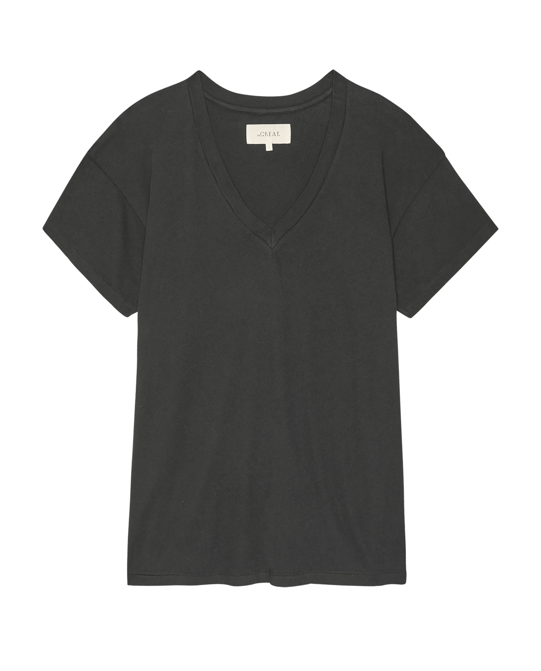The Slouchy V-Neck Tee. -- Almost Black