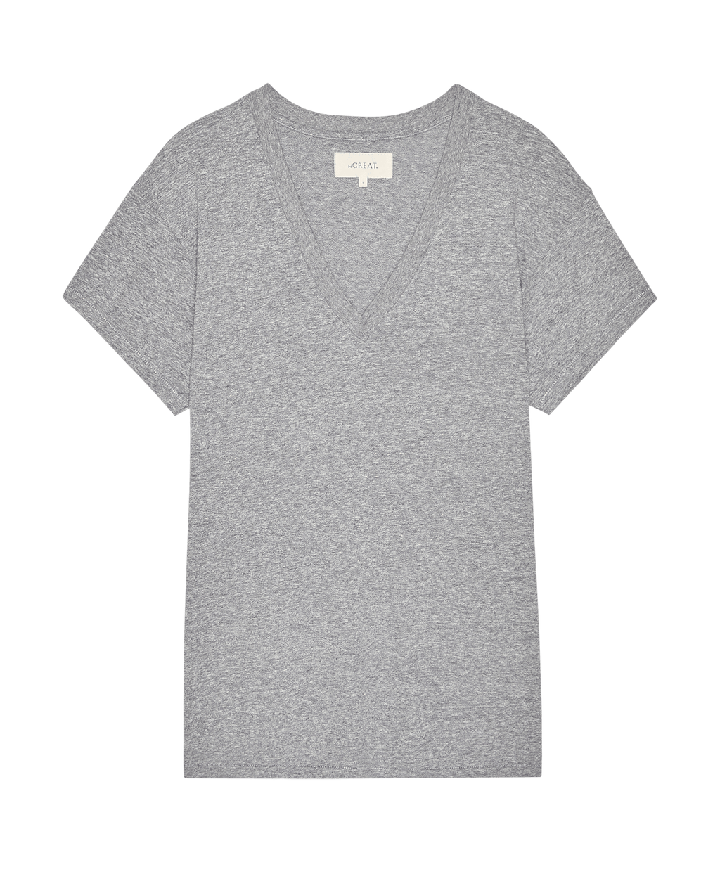 The Slouchy V-Neck Tee. -- Heather Grey