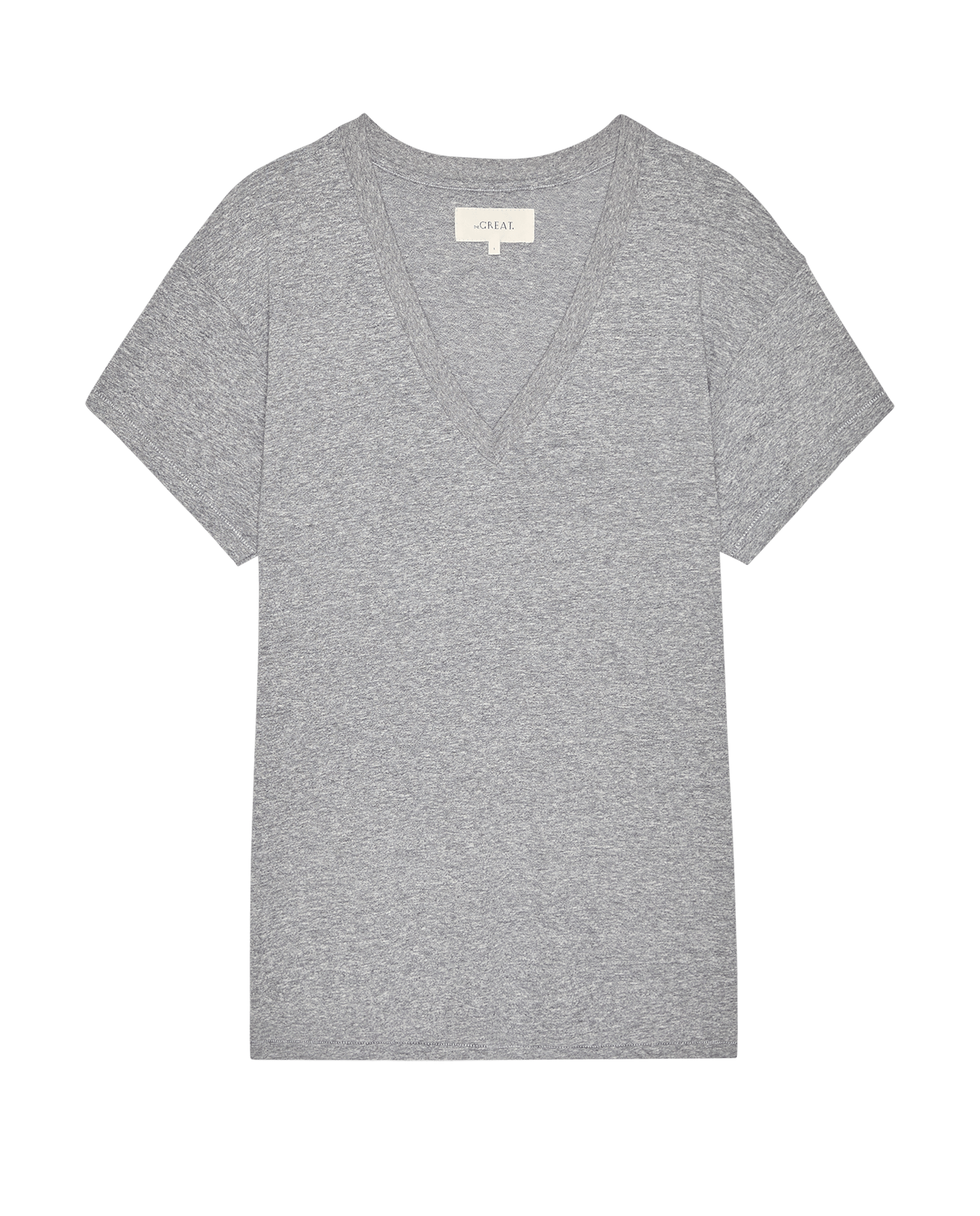 The Slouchy V-Neck Tee. -- Heather Grey
