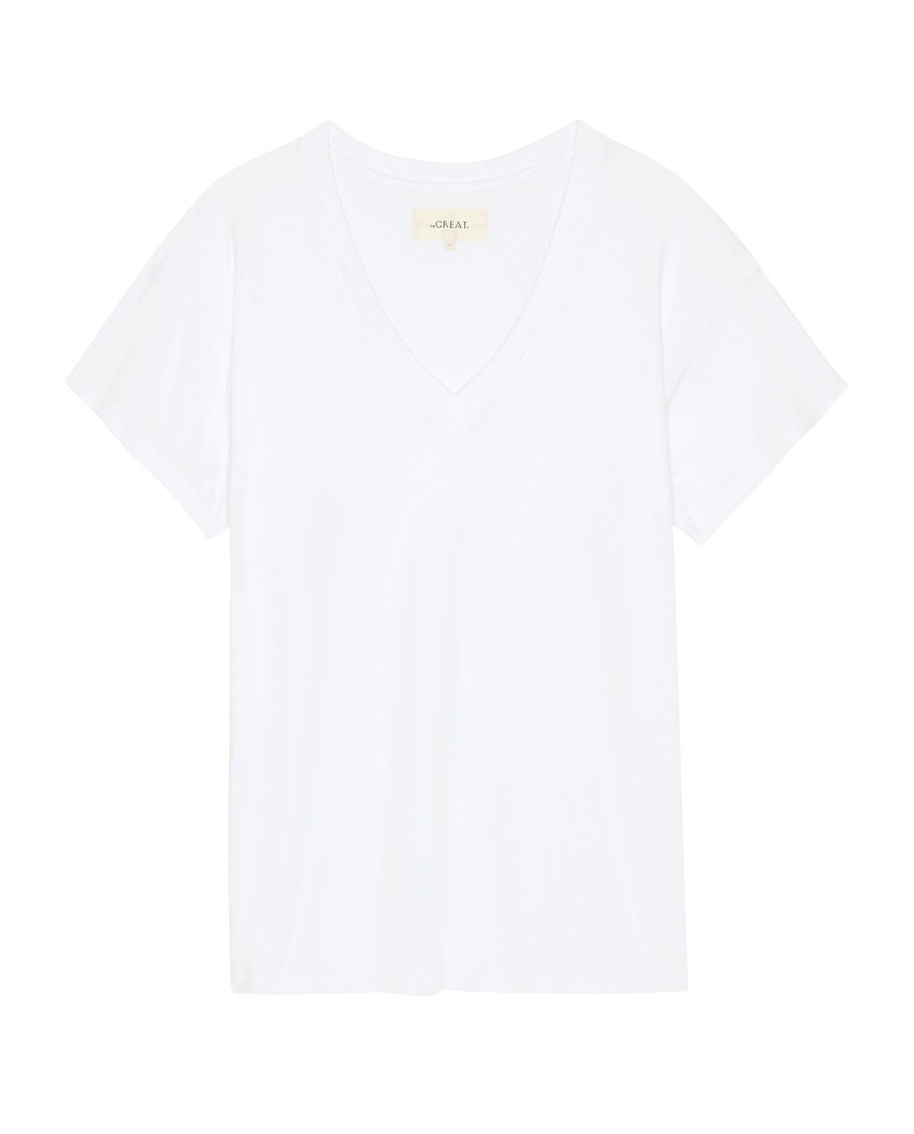 The Slouchy V-Neck Tee. -- True White