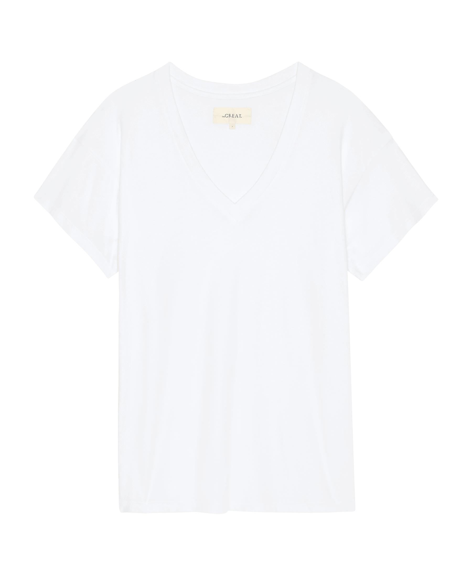 The Slouchy V-Neck Tee. -- True White