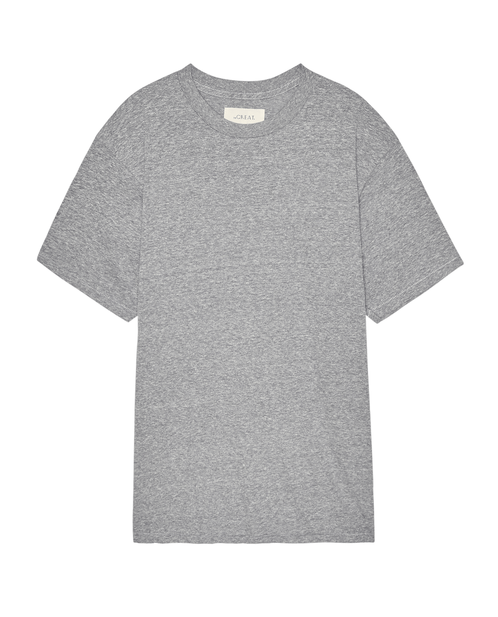 The Slouchy Crew Tee. -- Heather Grey