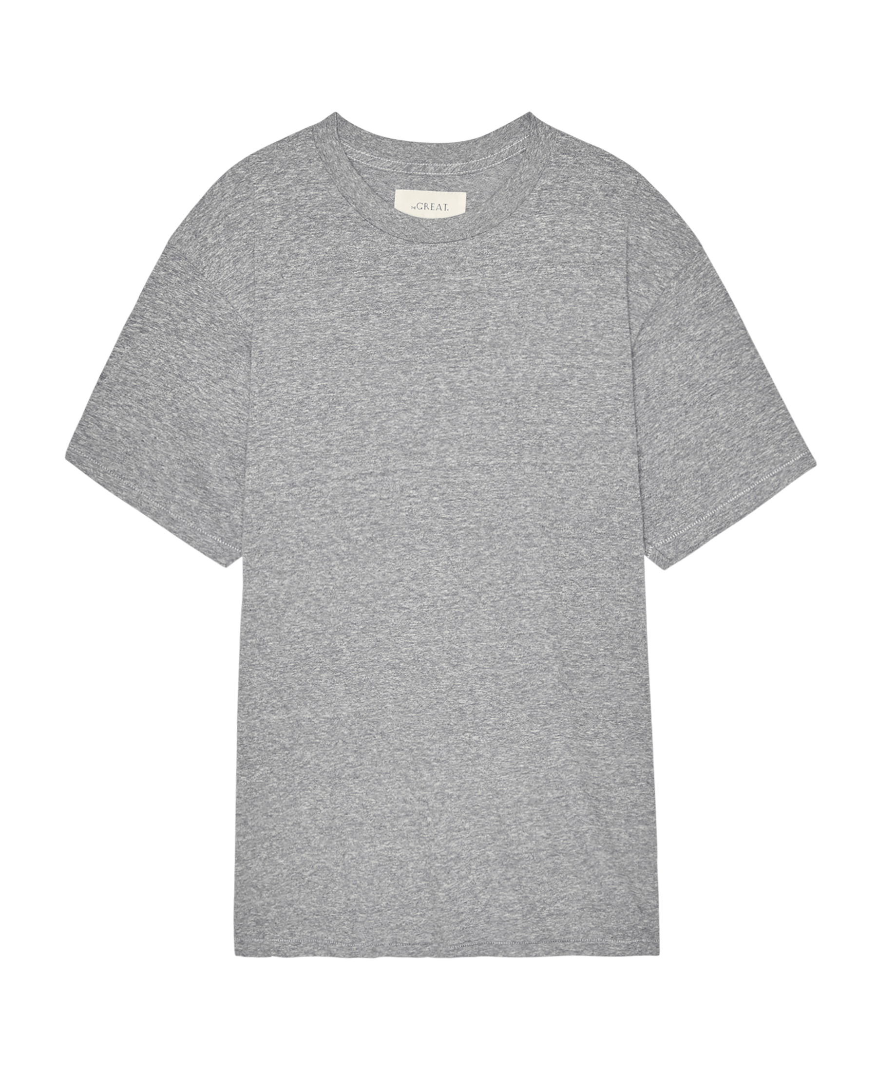 The Slouchy Crew Tee. -- Heather Grey