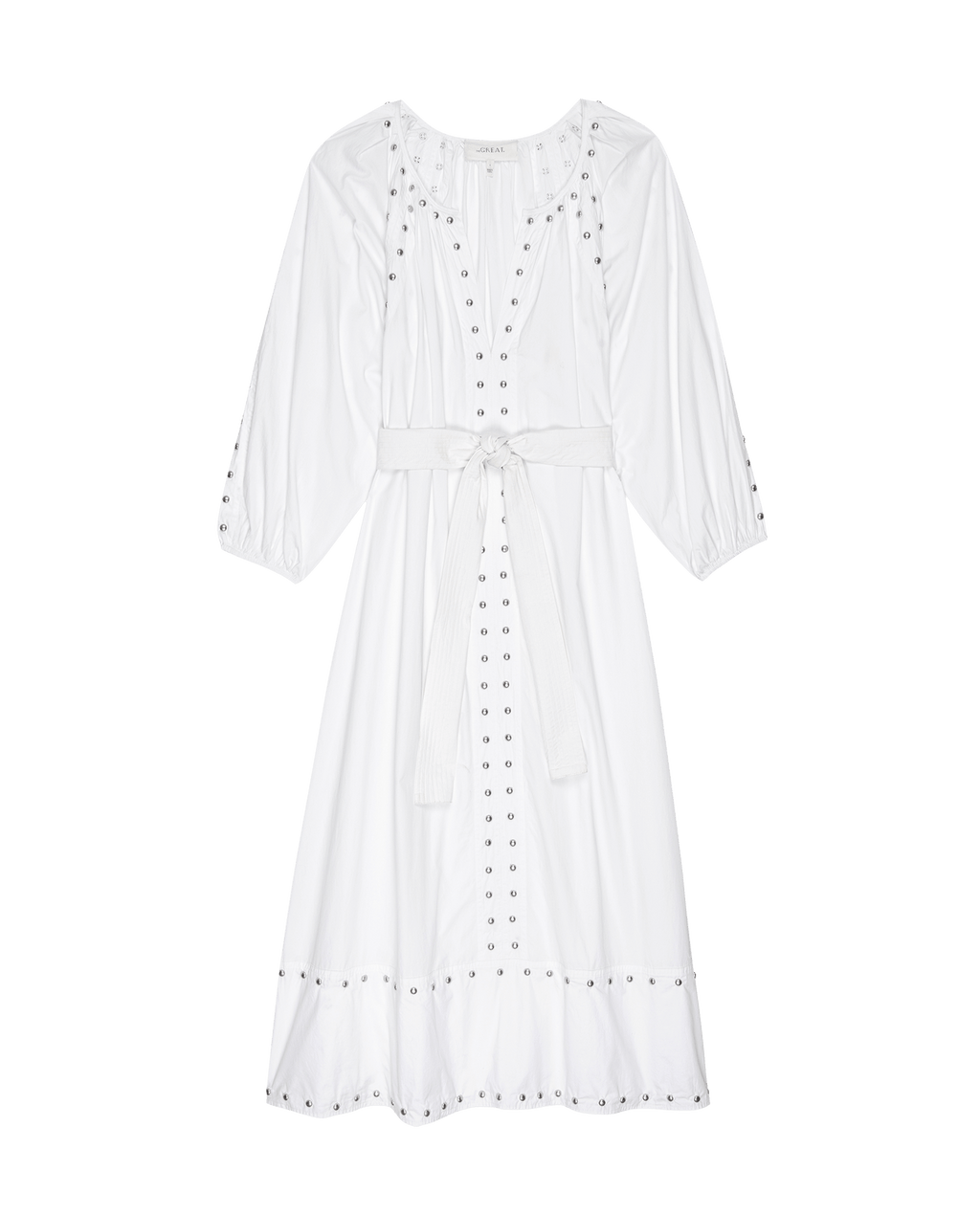 The Bodega Dress with Studs. -- White