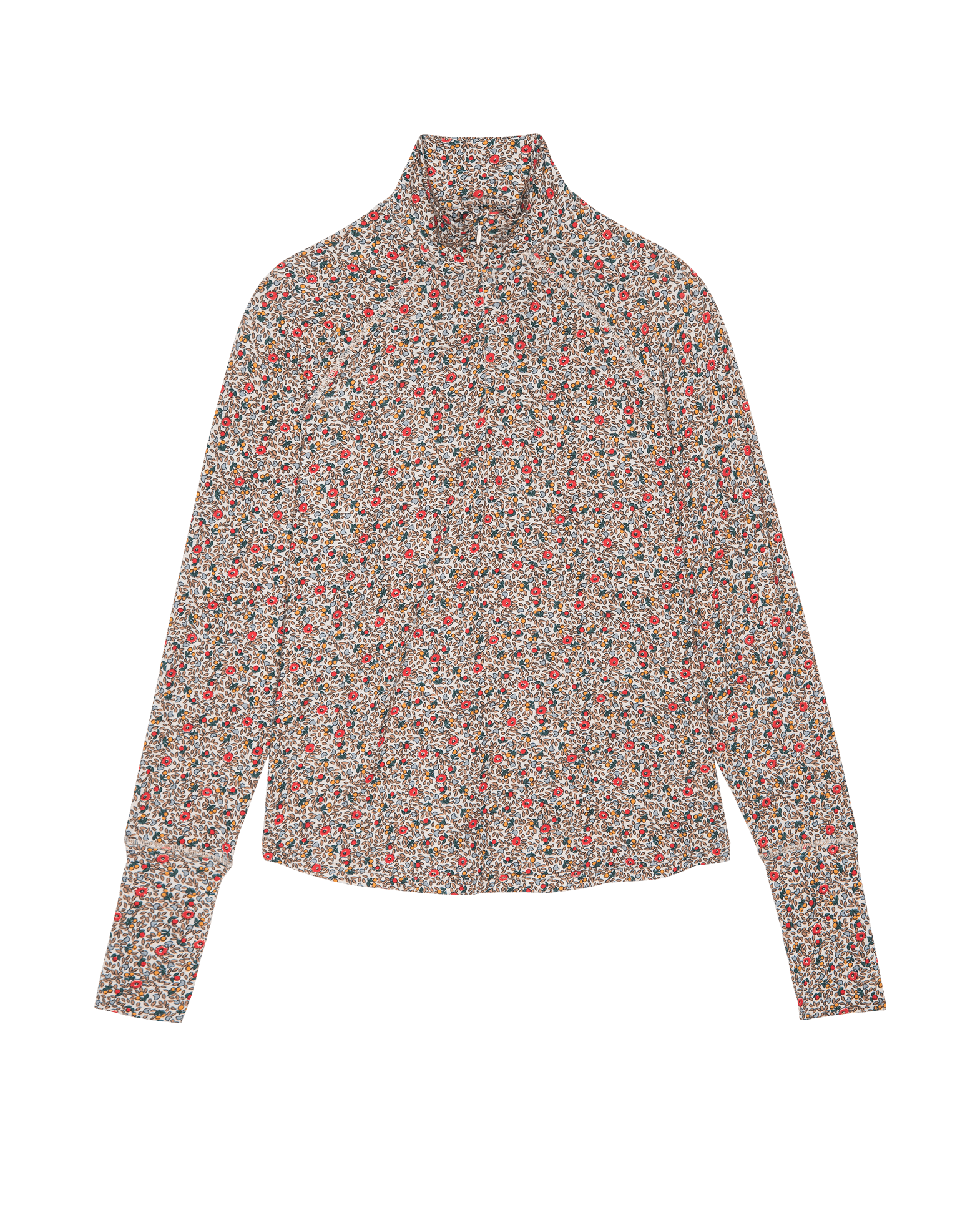 The Quarter Zip Trail Pullover. -- Sprouting Floral