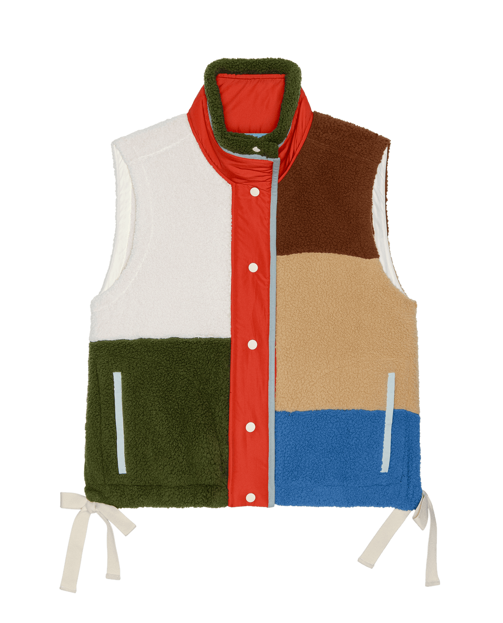 The Plush Color Block Sierra Vest. -- Canyon Multi