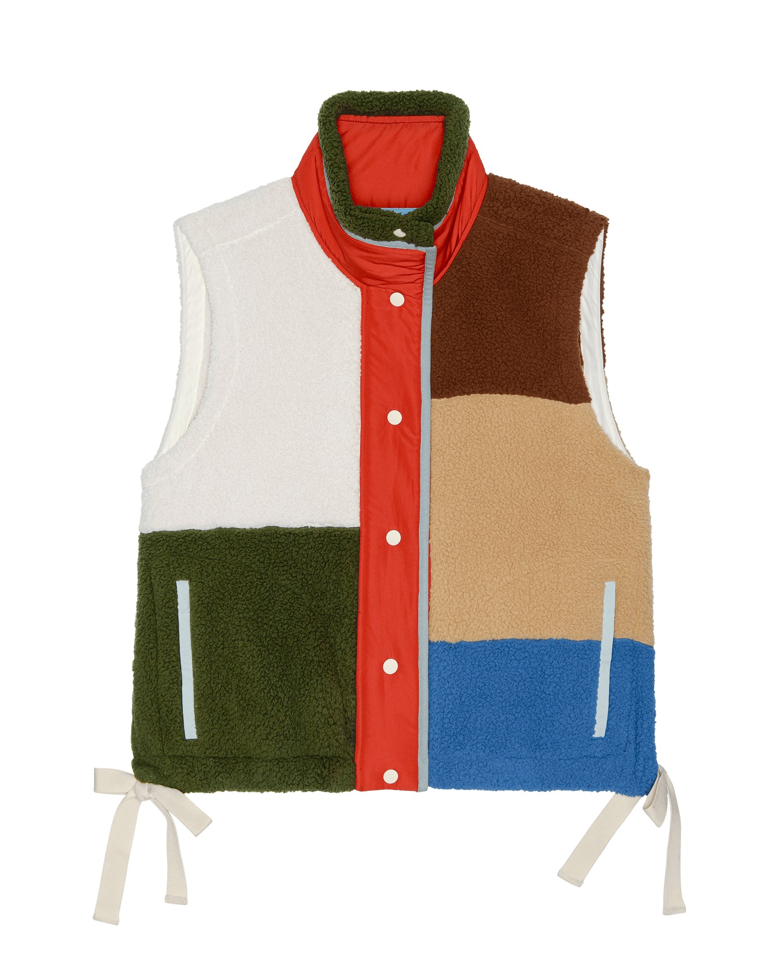 The Plush Color Block Sierra Vest. -- Canyon Multi
