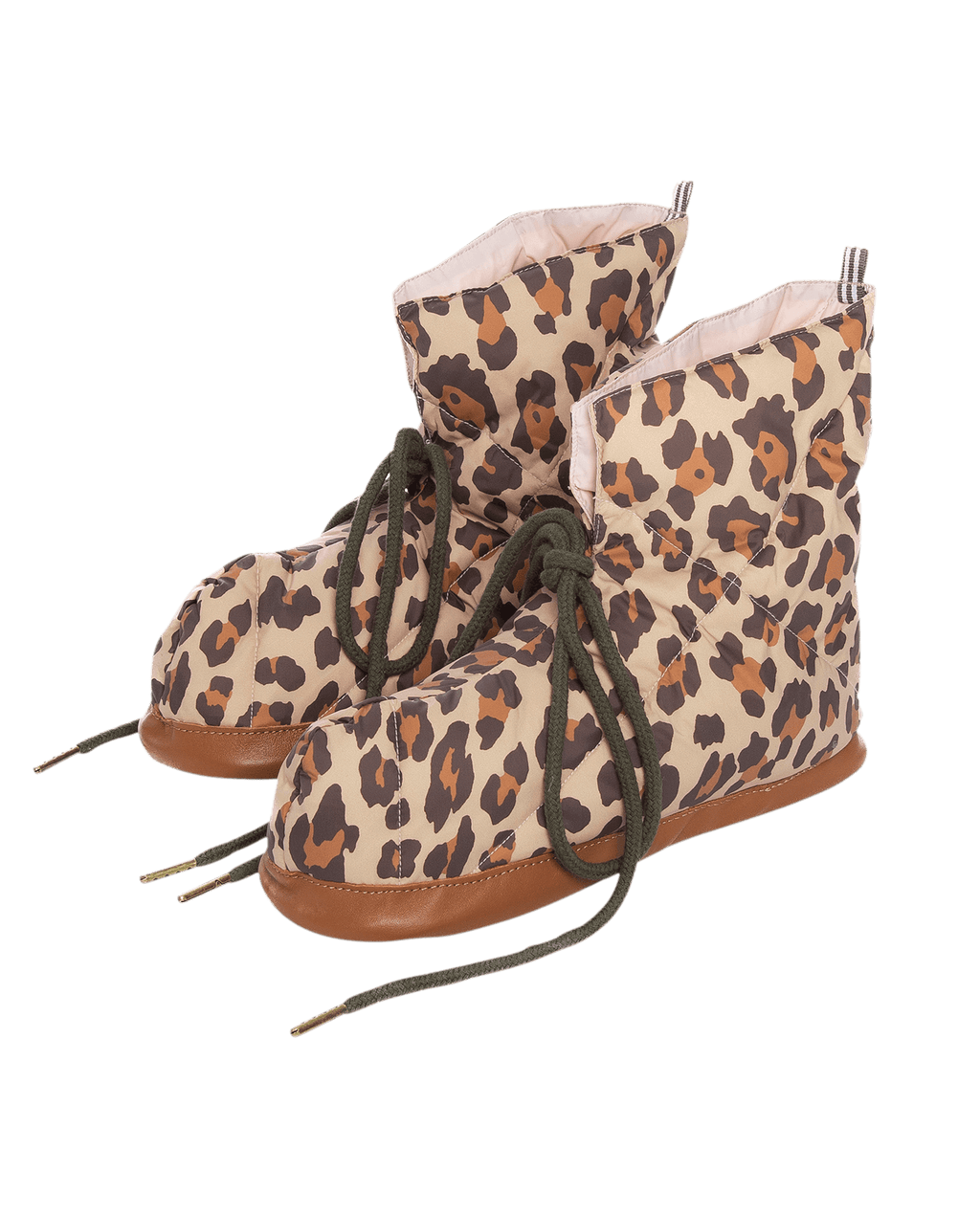 The Down Quilted Puffer Slipper. -- Snow Leopard
