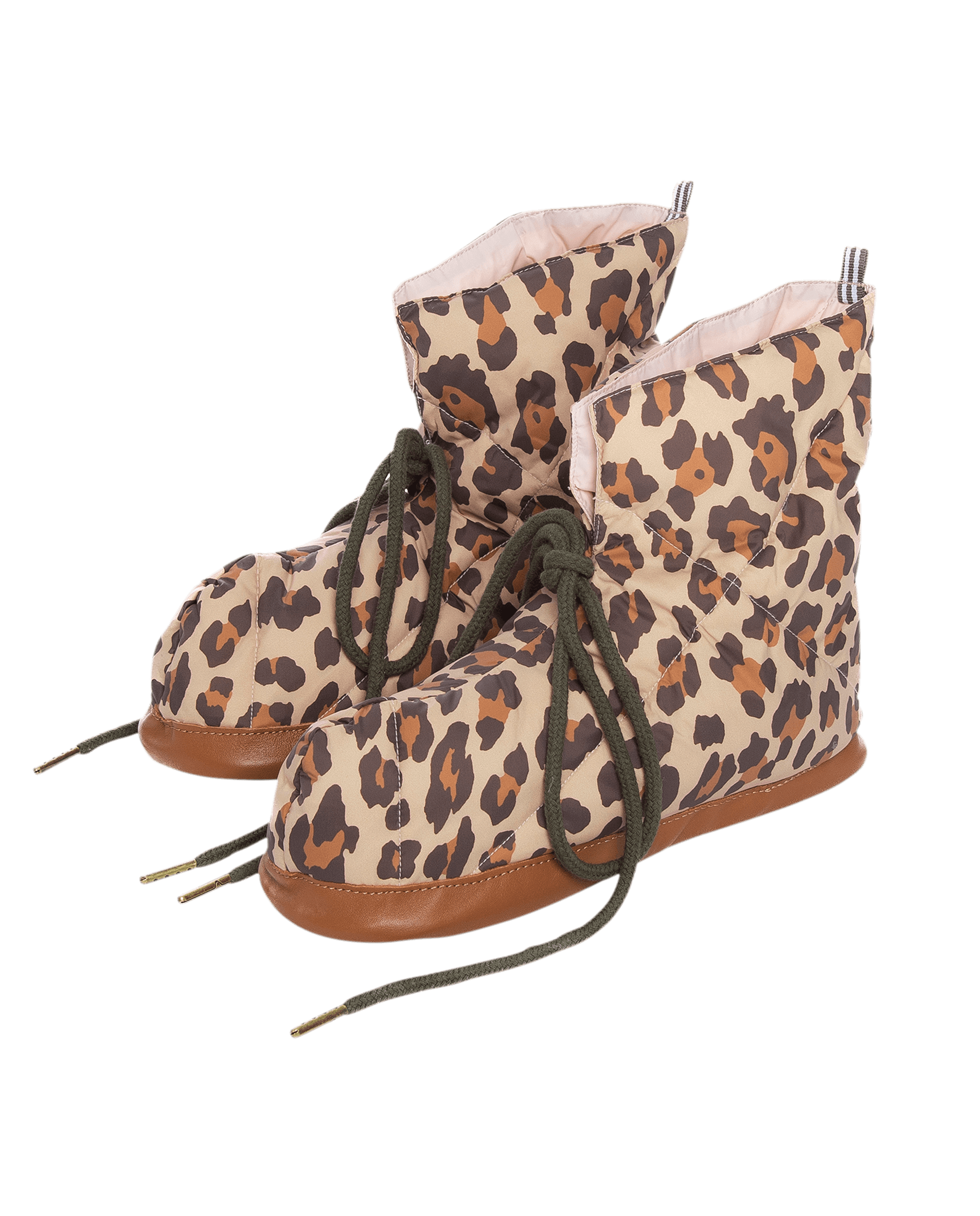 The Down Quilted Puffer Slipper. -- Snow Leopard