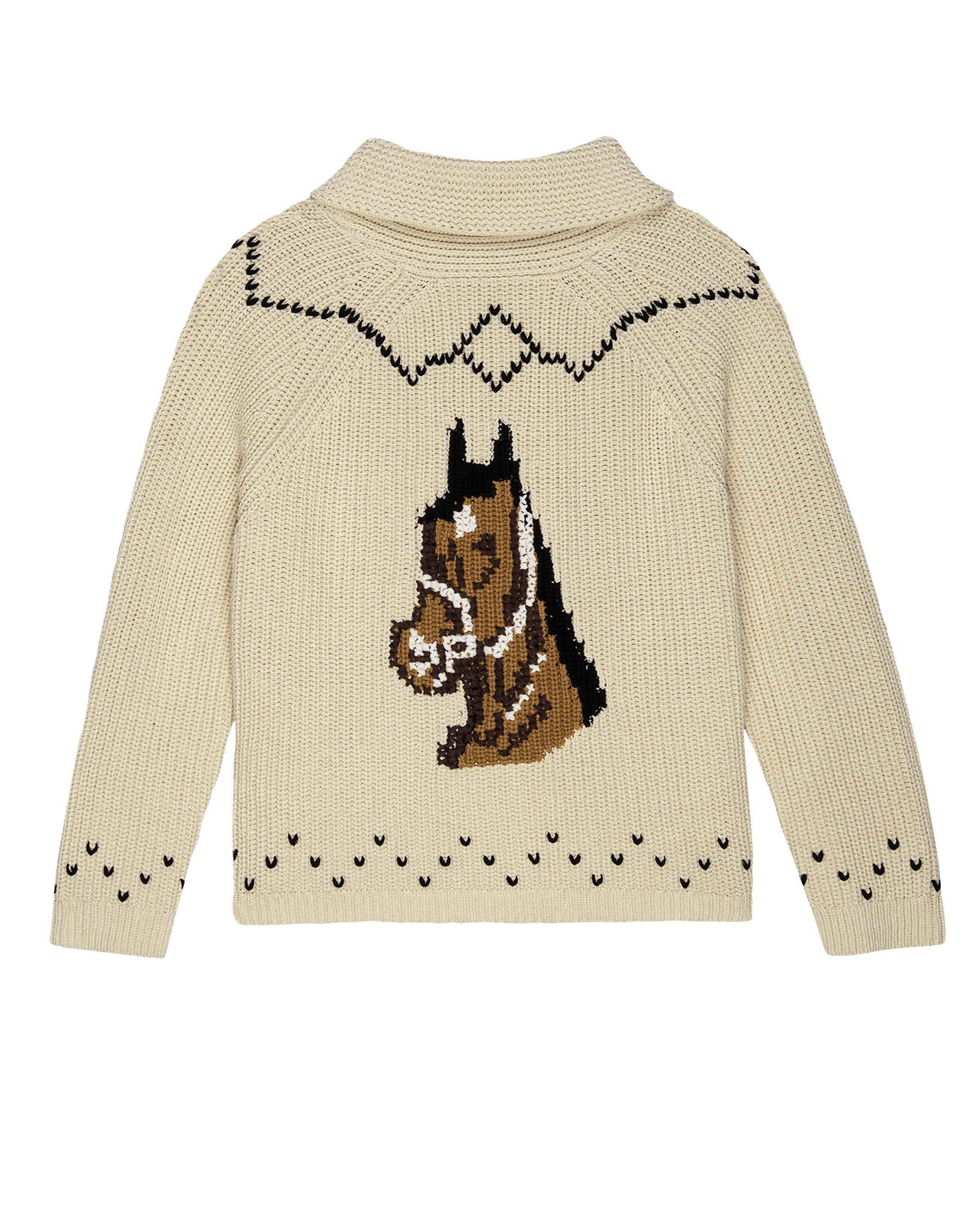 The Horse Lodge Cardigan. -- Cream