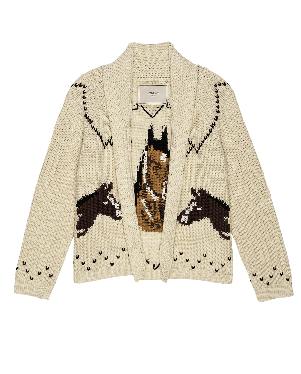 The Horse Lodge Cardigan. -- Cream