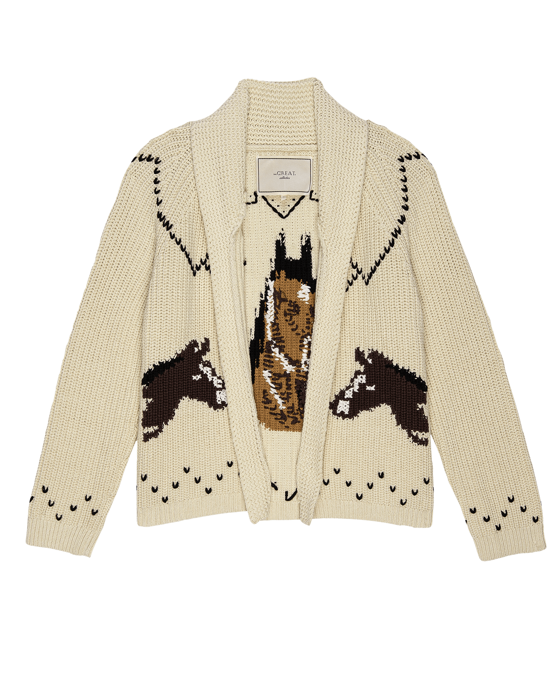 The Horse Lodge Cardigan. -- Cream