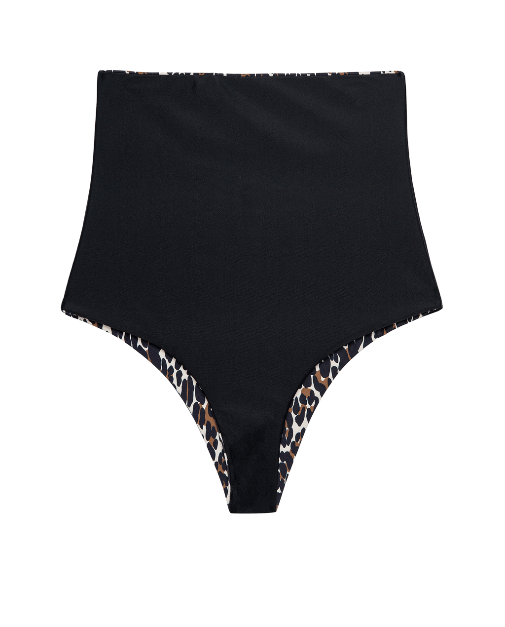 The Reversible High Rise Brief. -- Leopard and Black