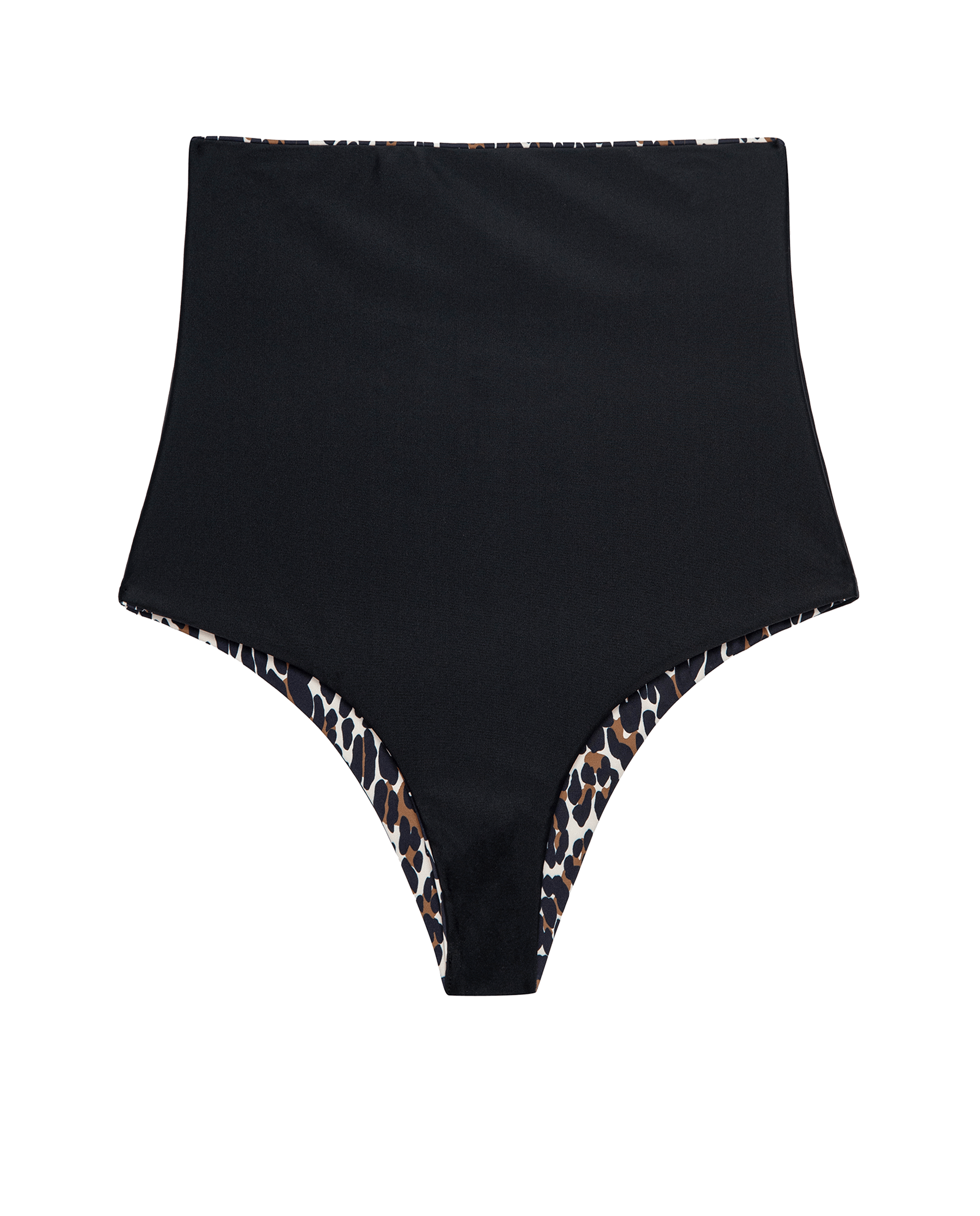 The Reversible High Rise Brief. -- Leopard and Black