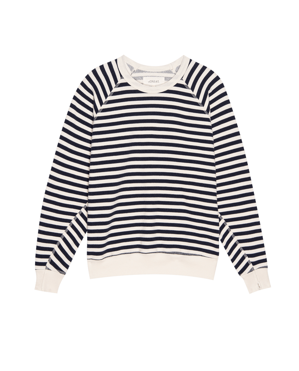 The College Sweatshirt. Novelty. -- Navy Sailor Stripe