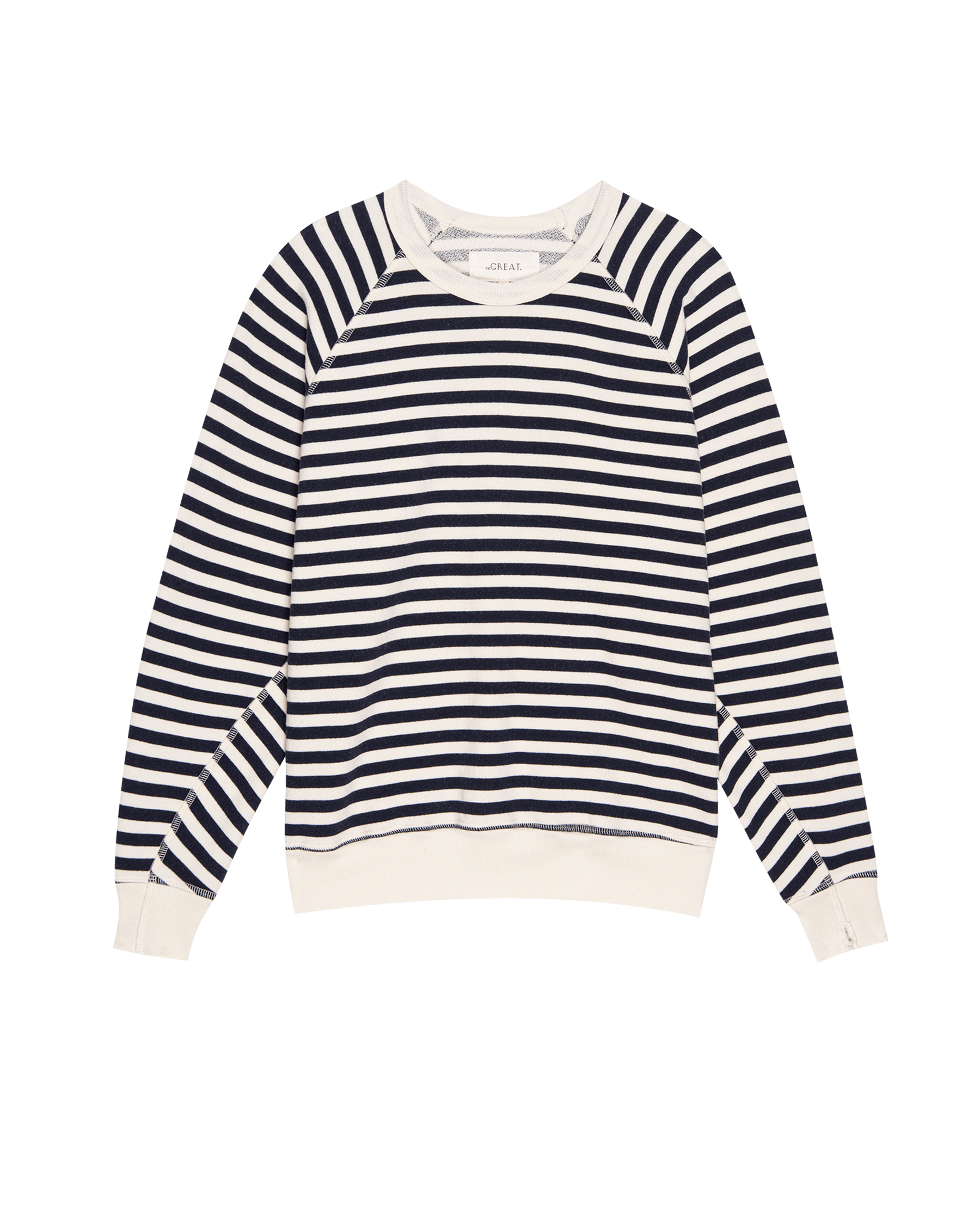 The College Sweatshirt. Novelty. -- Navy Sailor Stripe