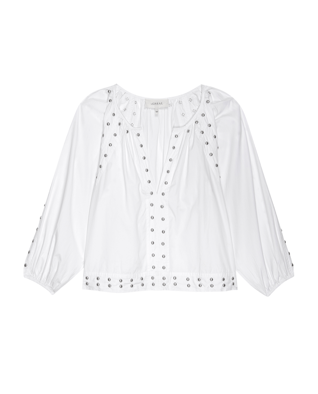 The Bodega Top with Studs. -- White