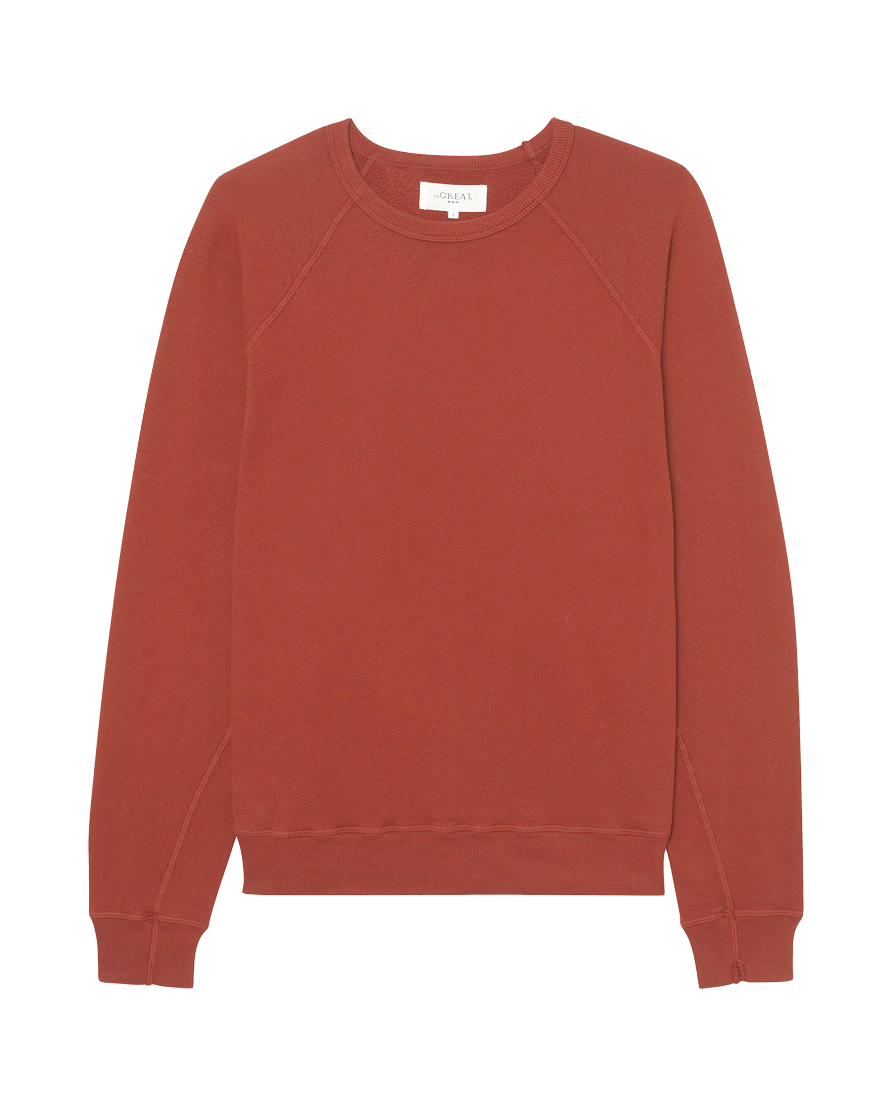 The Men's College Sweatshirt. Solid -- Brick