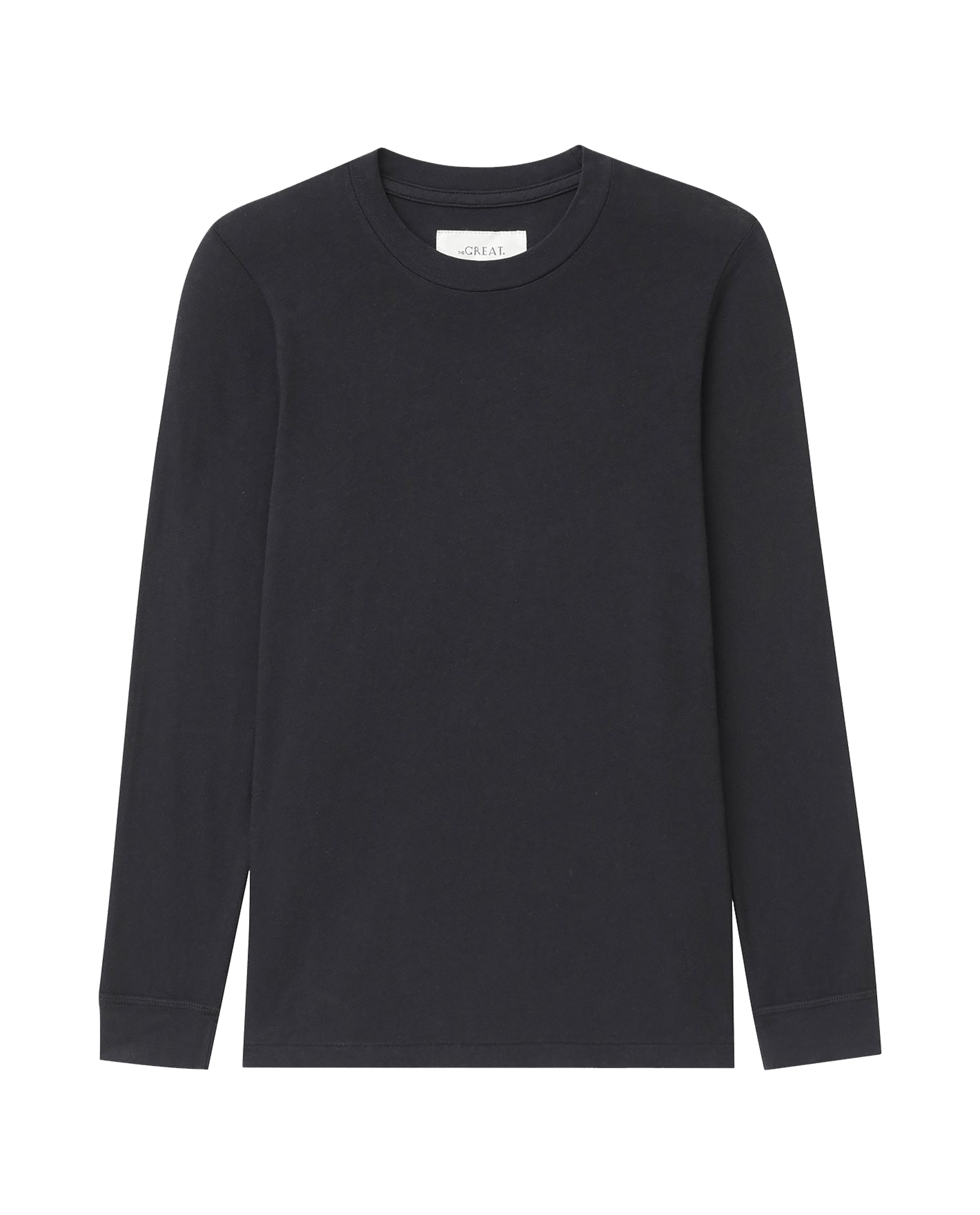 The Long Sleeve Slim Tee. Solid -- Almost Black