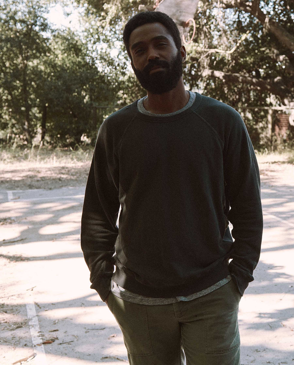 The Men's College Sweatshirt. -- Washed Black