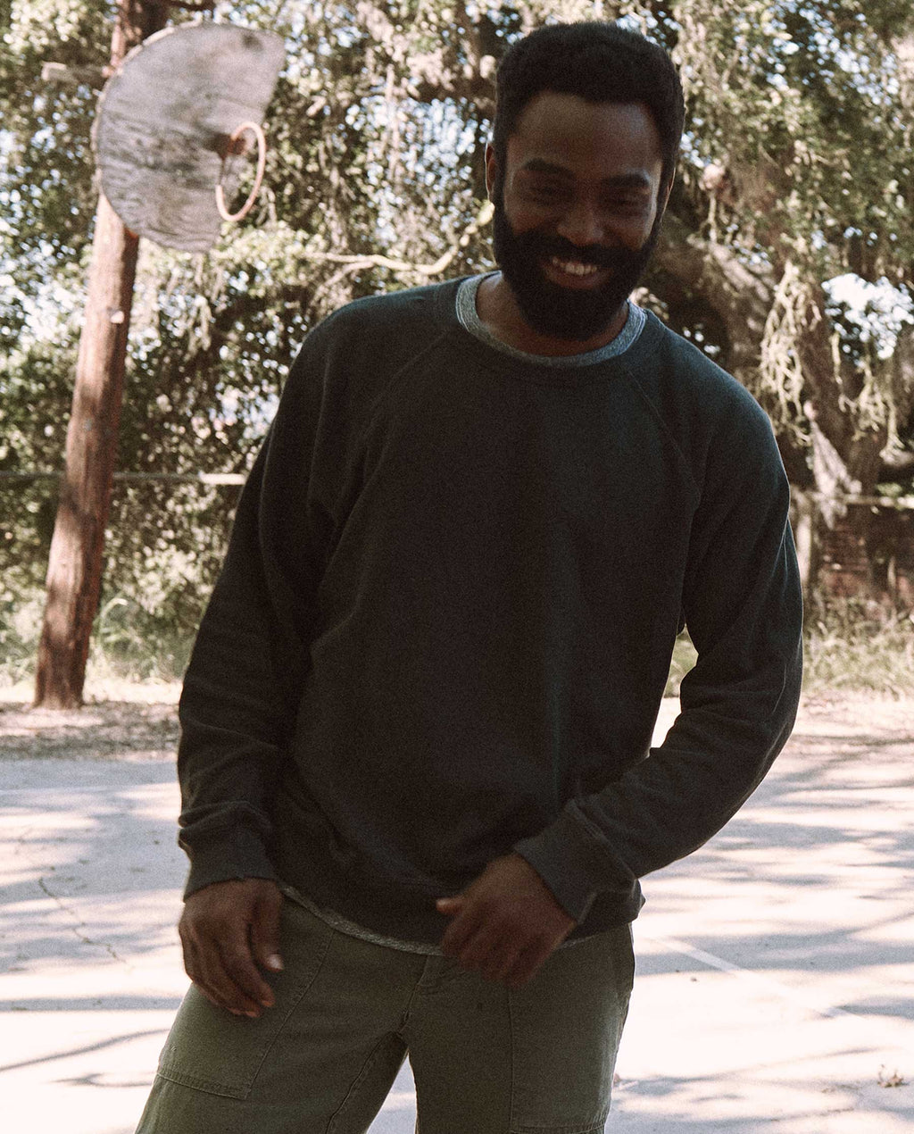 The Men's College Sweatshirt. -- Washed Black