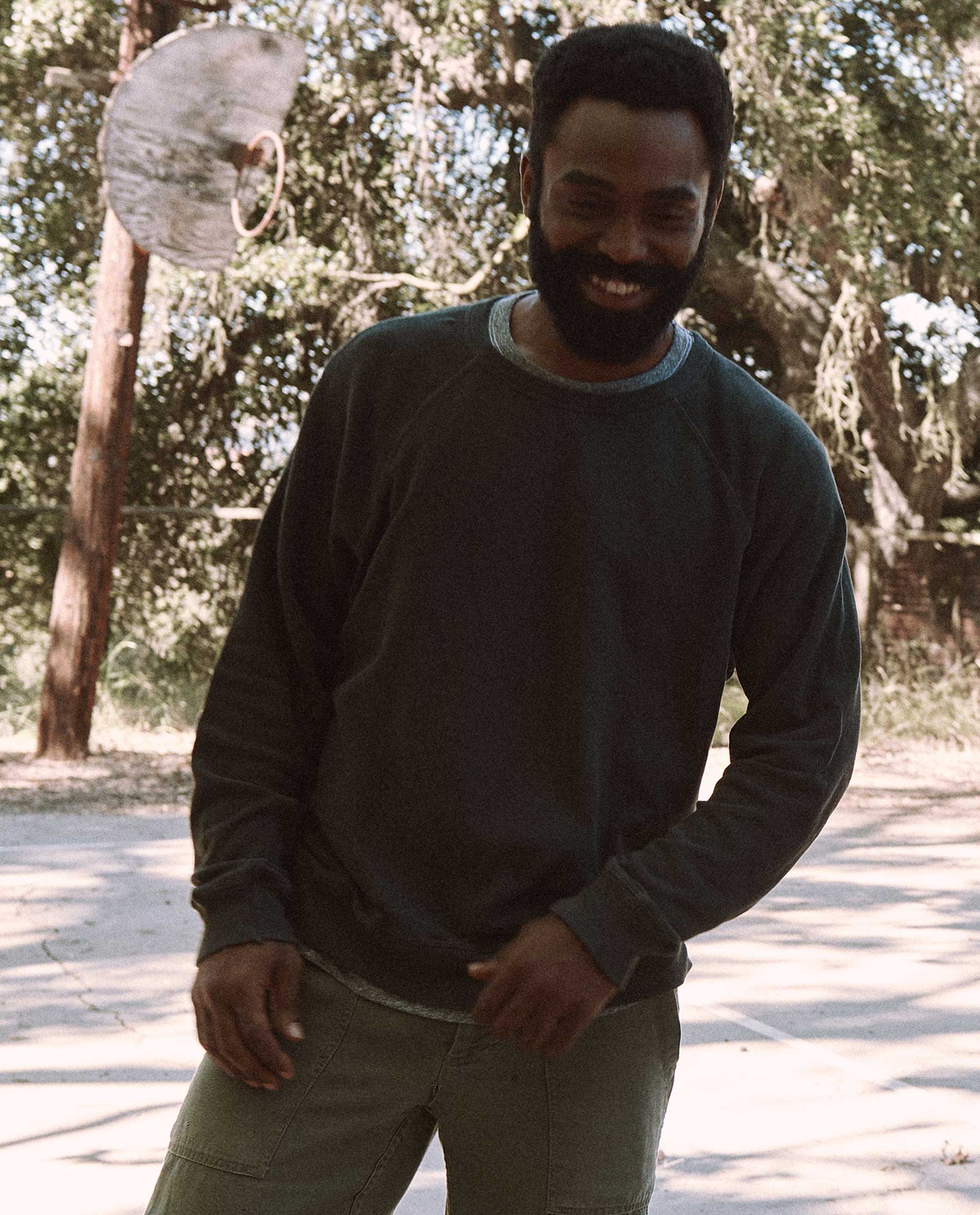 The Men's College Sweatshirt. -- Washed Black