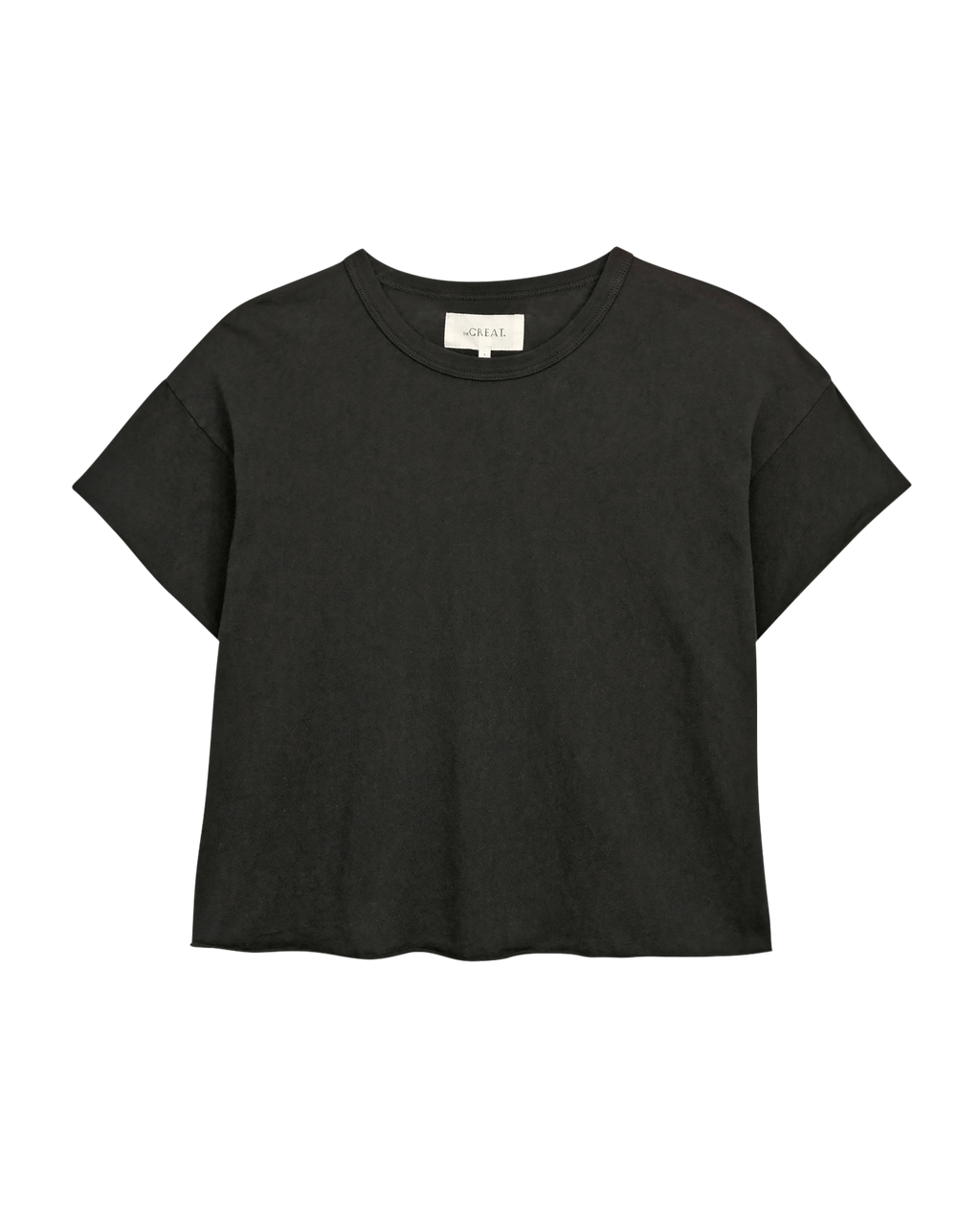 The Crop Tee. Solid -- Almost Black