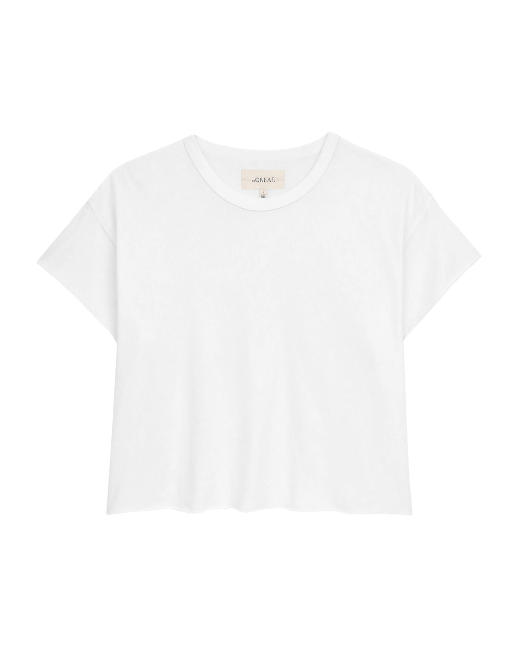 The Crop Tee. Solid -- True White