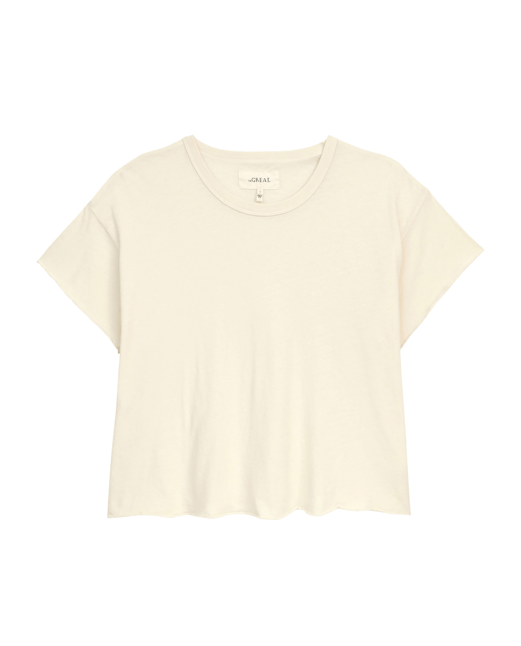 The Crop Tee. Solid -- Washed White