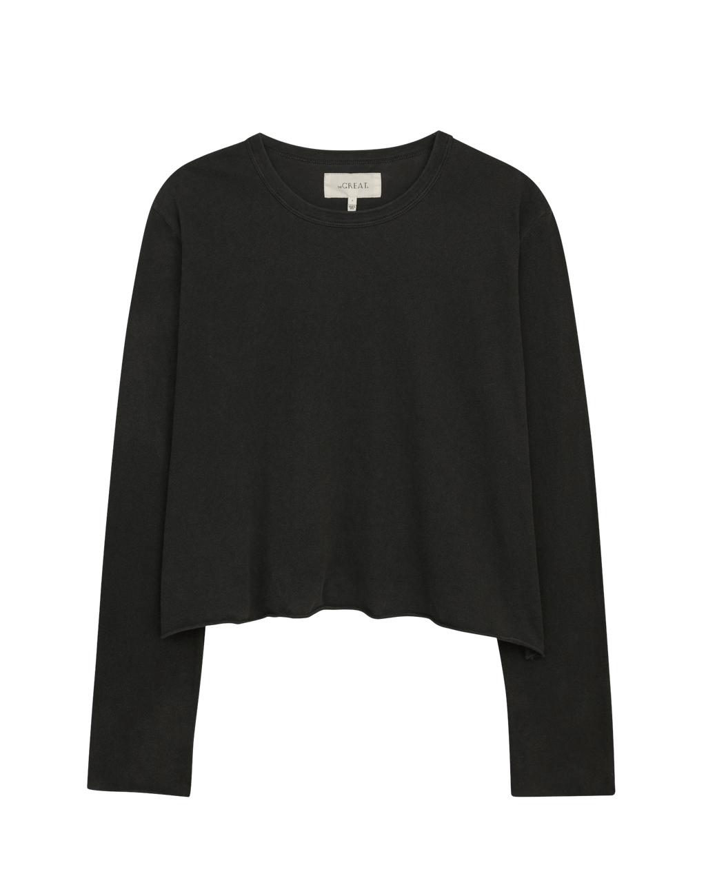 The Long Sleeve Crop Tee. -- Almost Black