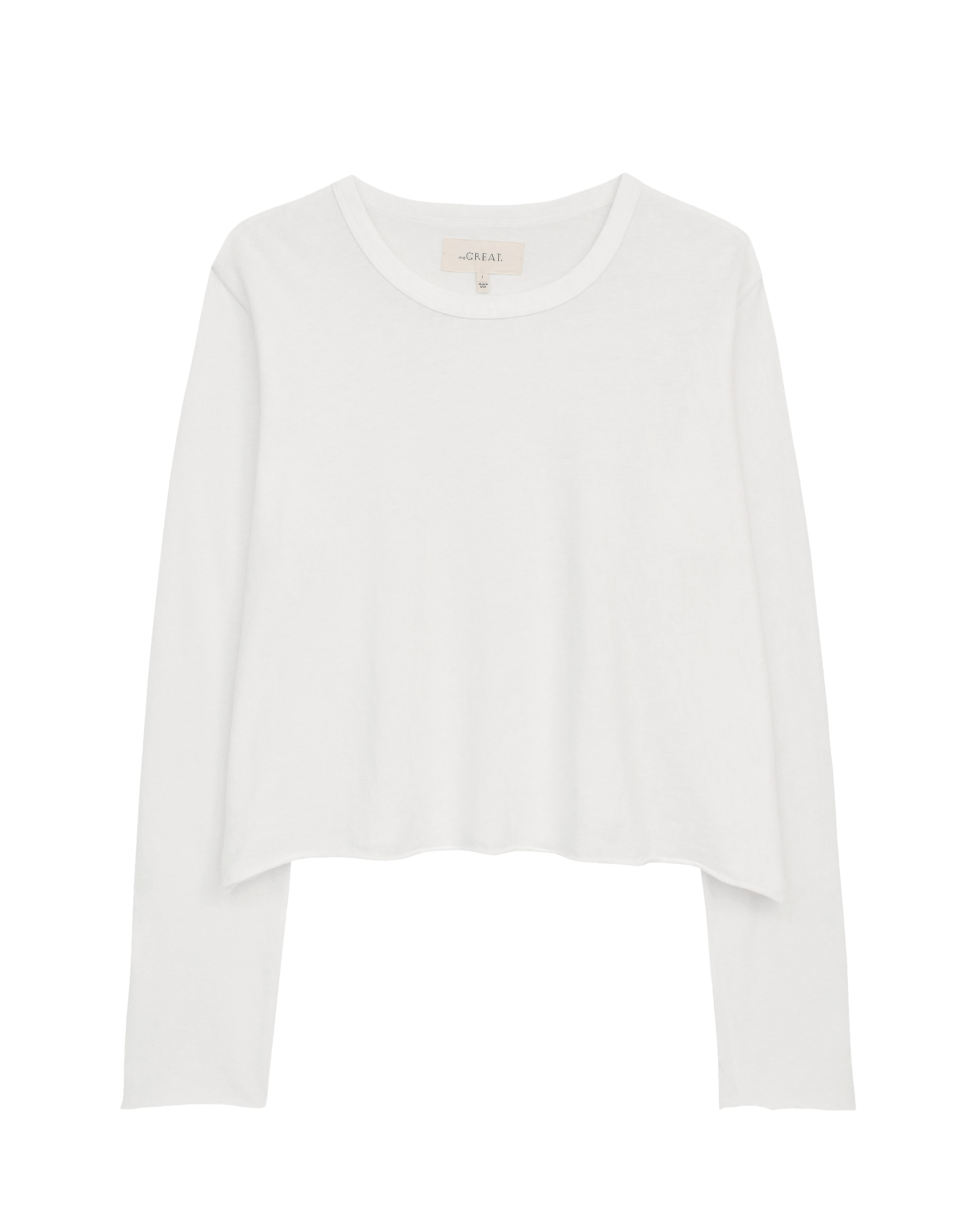 The Long Sleeve Crop Tee. -- True White