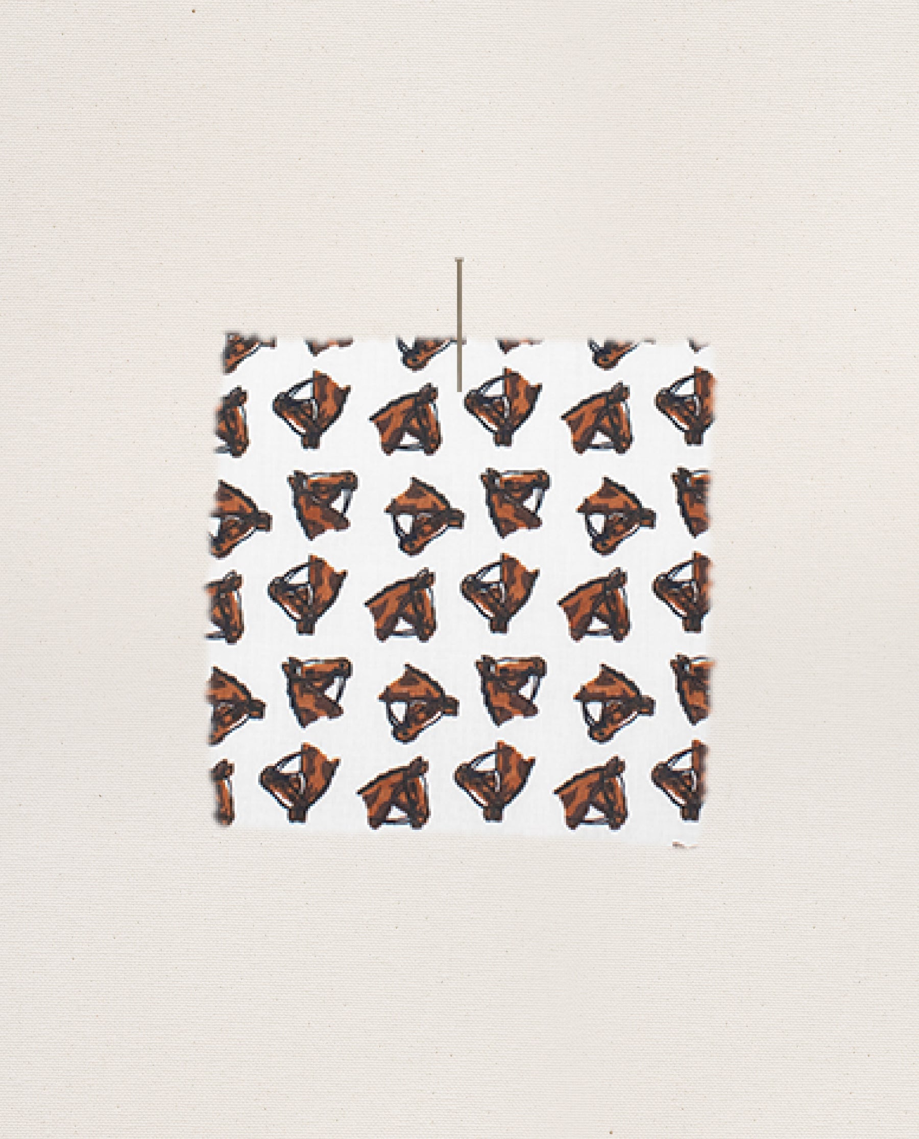 The Pajama Shirt. -- Cream Horse Medallion Print