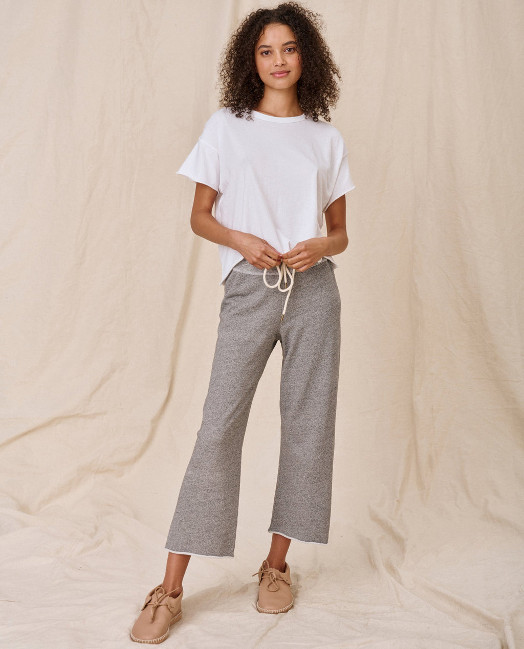 The Crop Tee. Solid -- True White