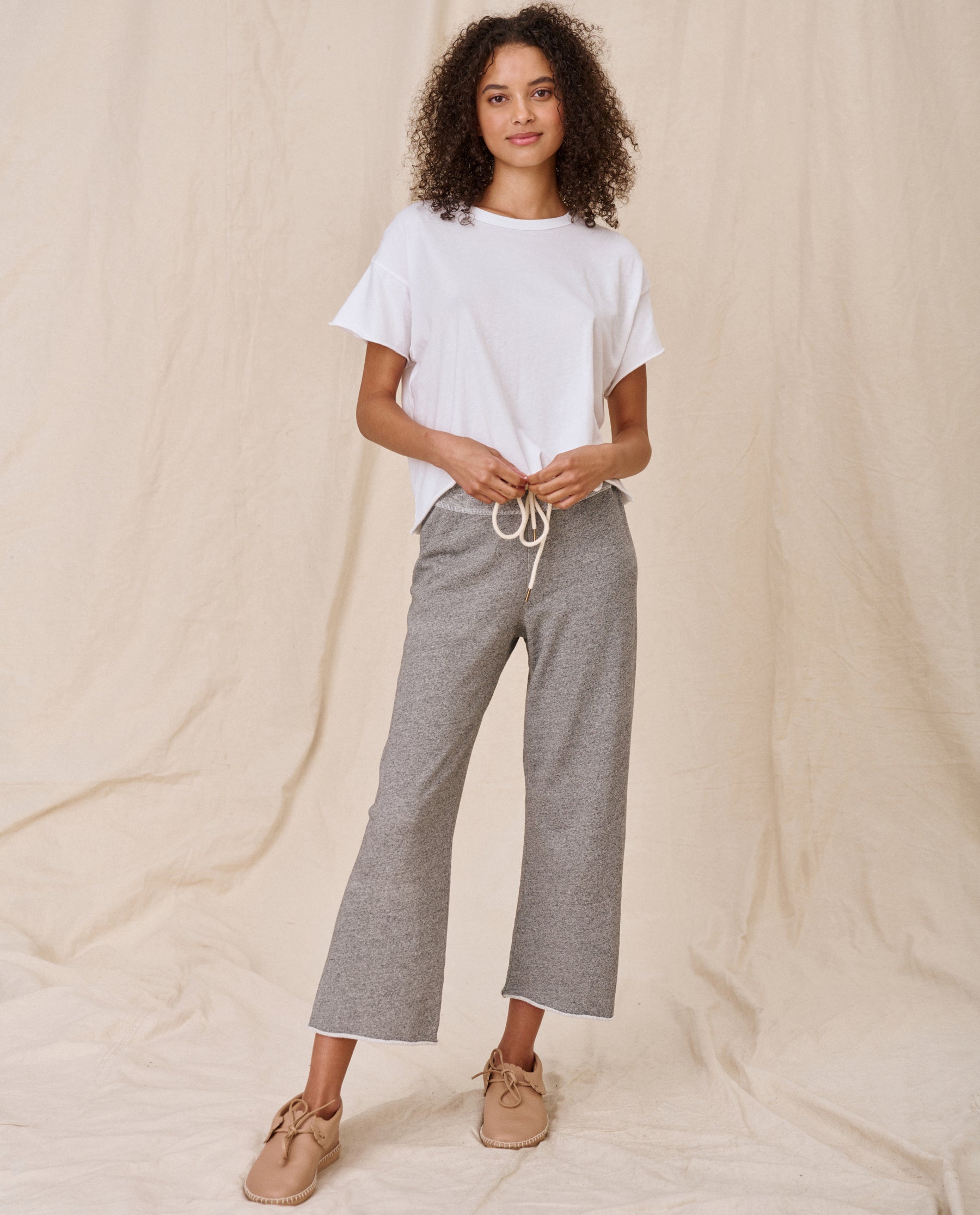 The Crop Tee. Solid -- True White