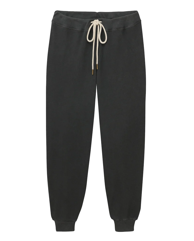 The Cropped Sweatpant. Solid -- Washed Black