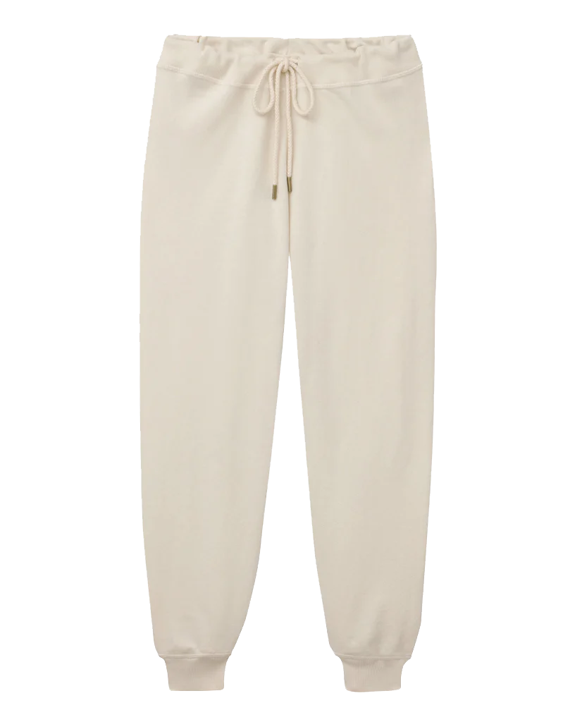 The Cropped Sweatpant. Solid -- Washed White